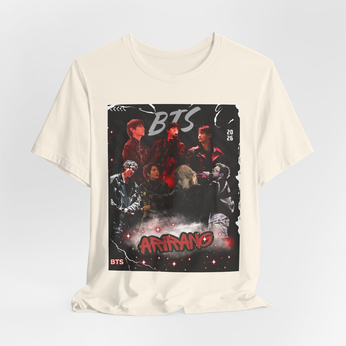 BTS ARIRANG Band Graphic Tee — 'BTS ARMY' Retro Concert Poster Shirt