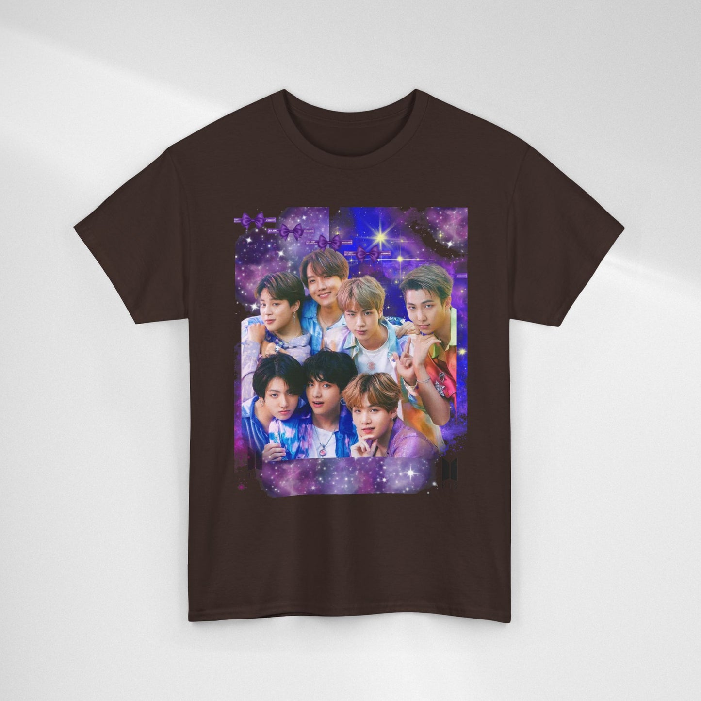 BTS Collage Tee — Purple Dream Photo Graphic T-Shirt