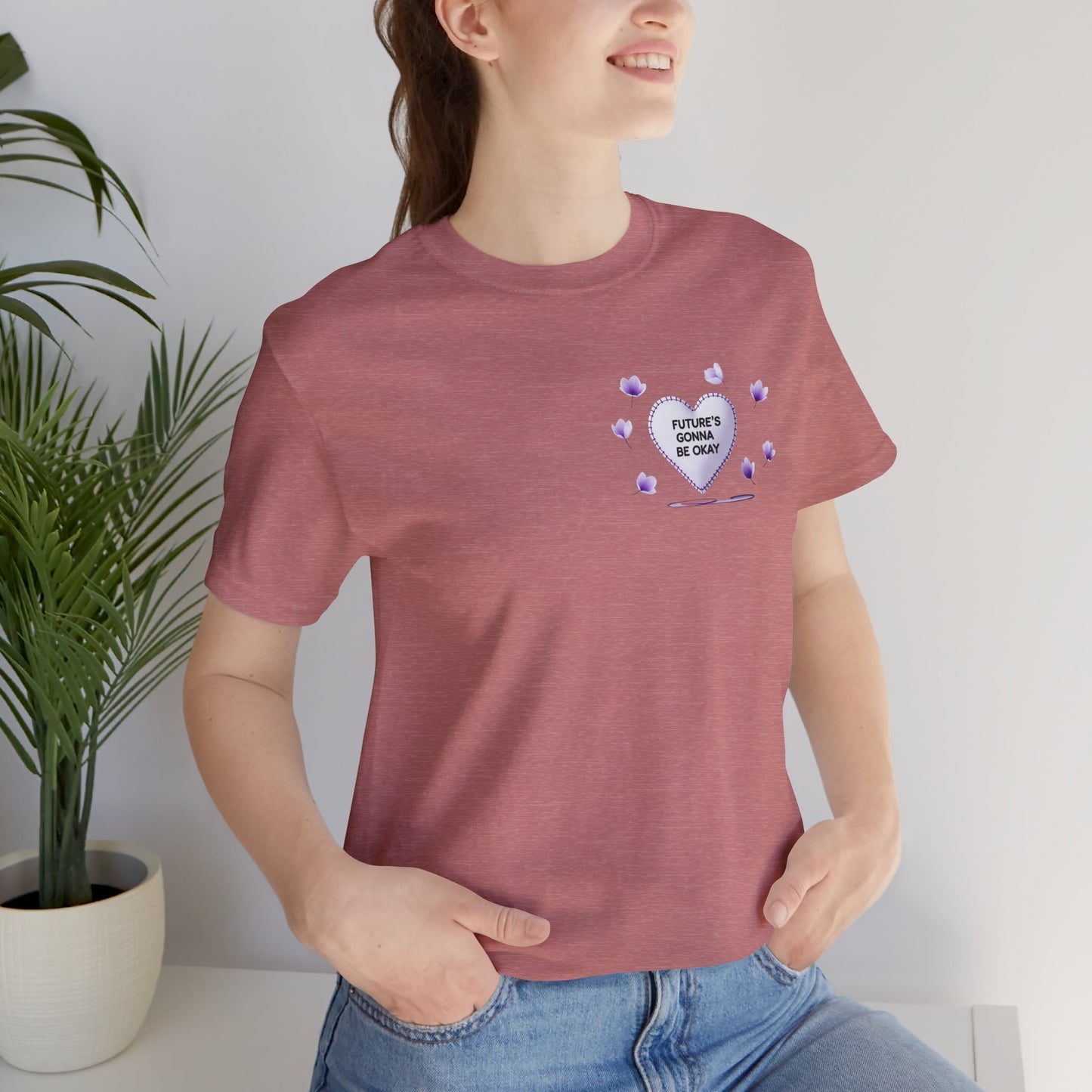 Future's Gonna Be Okay T-Shirt — Purple Heart Positive Graphic Tee