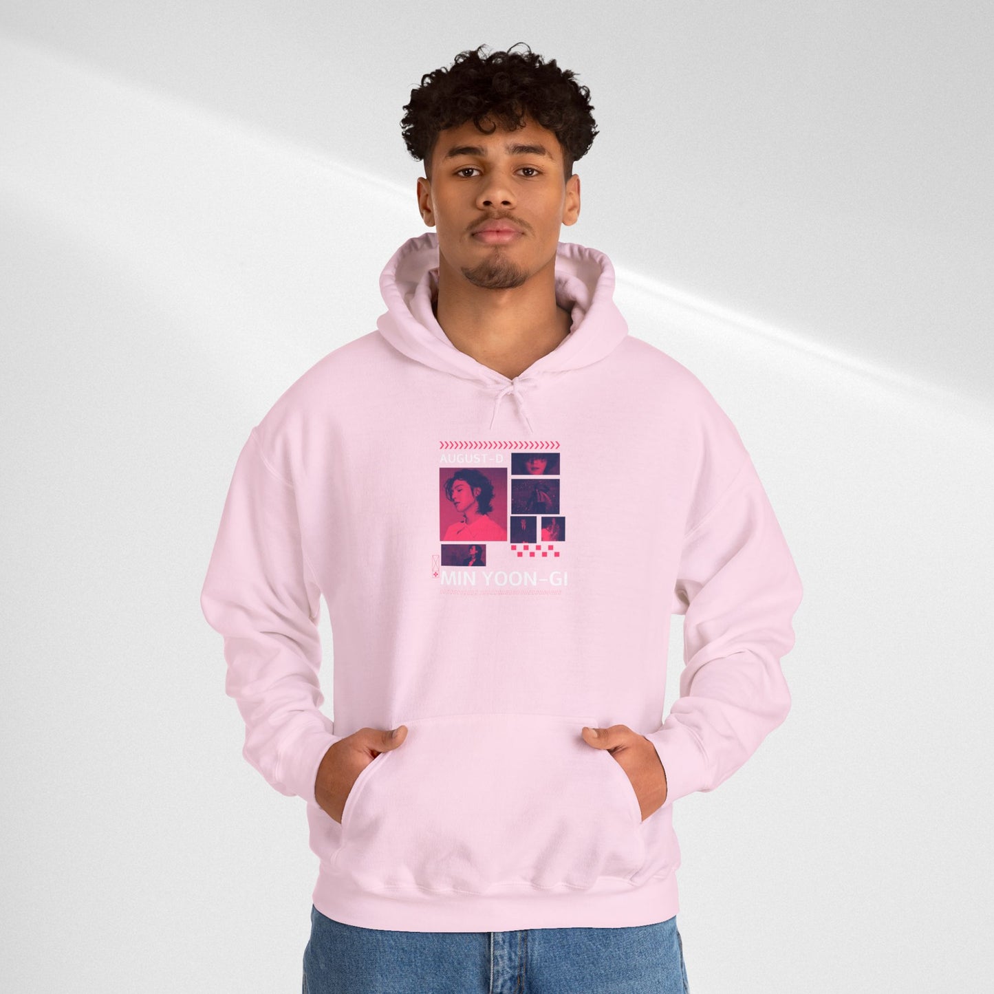 Min Yoon-gi Photo Grid Hoodie — K-Pop Retro Tour Aesthetic