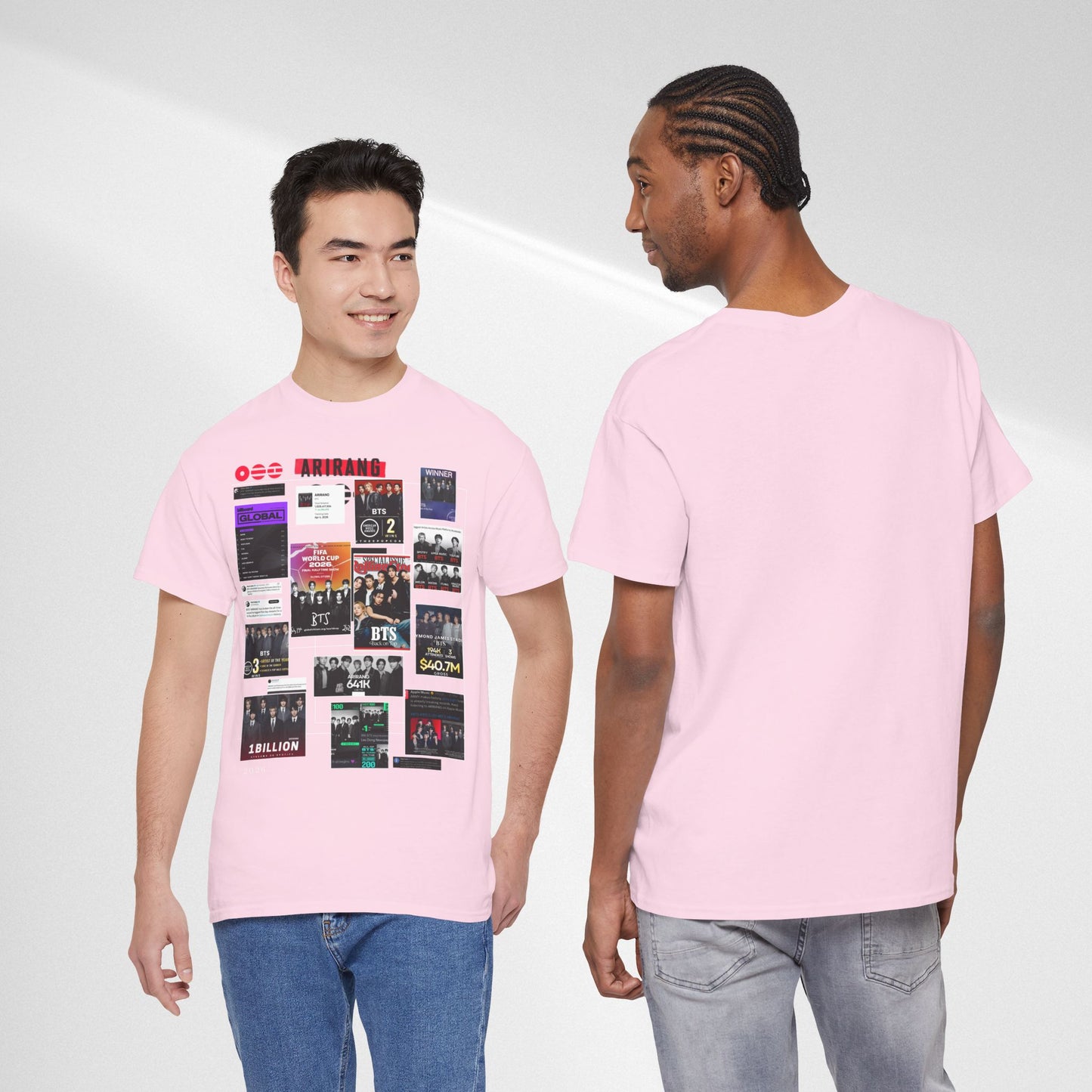 BTS ARIRANG Collage Tee — Iconic Albums & Milestones Graphic T-Shirt