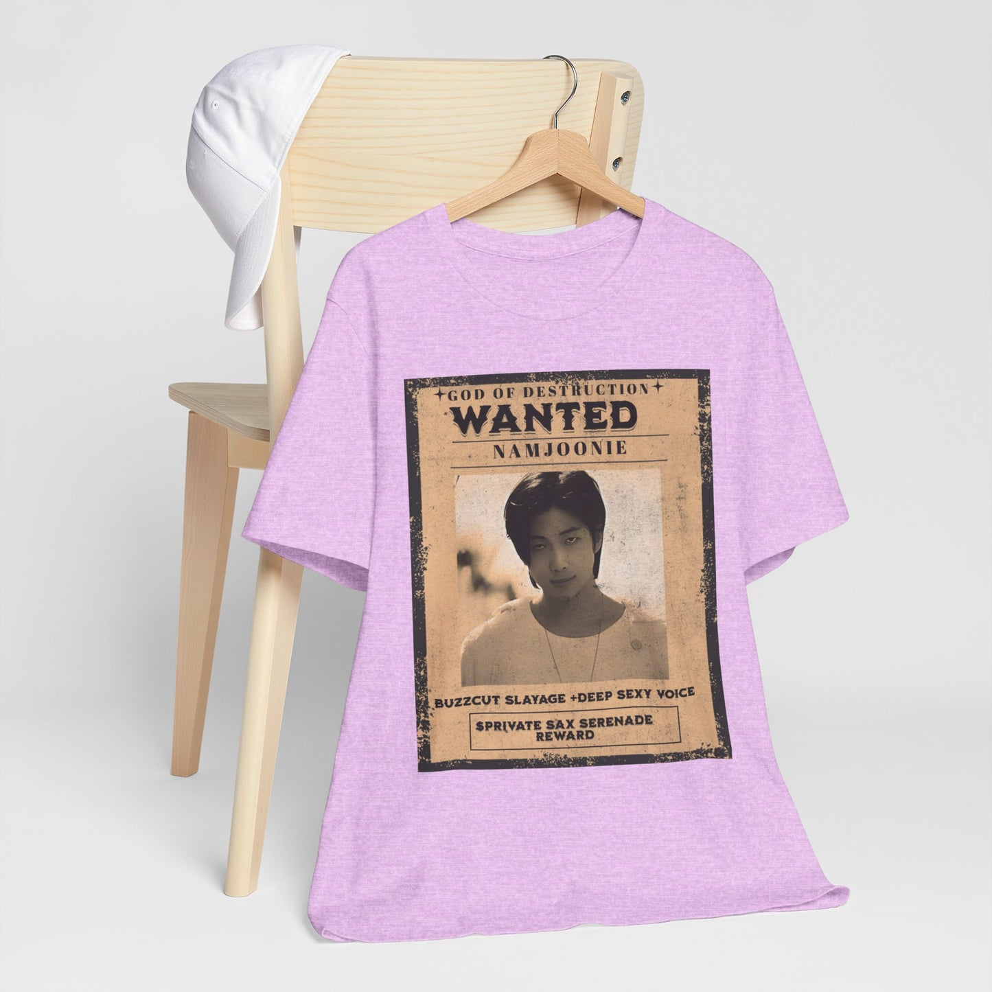 T-Shirt — Vintage 'Wanted: Namjoonie' Photo Tee (K-Pop Fan Poster Style)