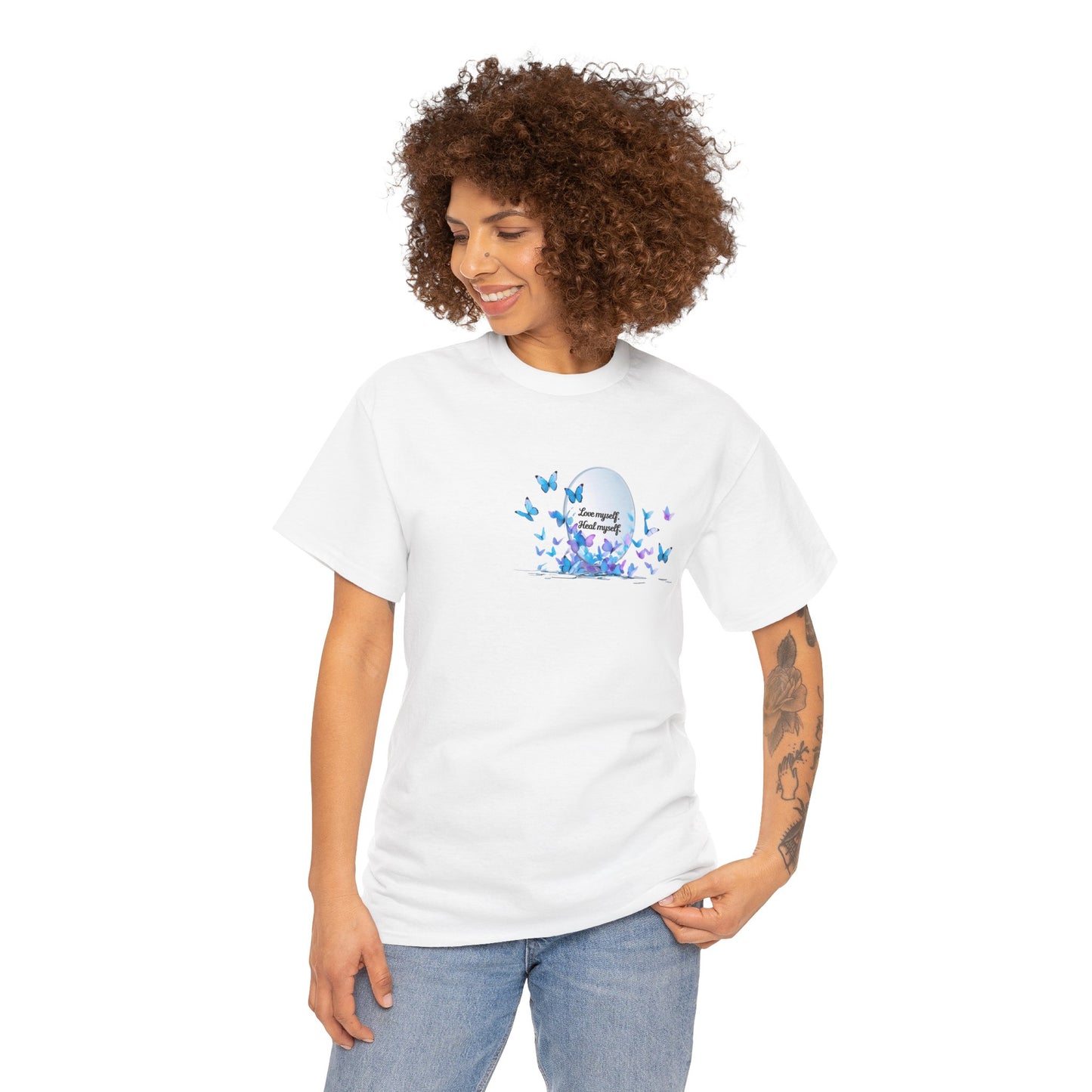 Butterfly Moon T-Shirt — "Strength Through Change" Inspirational Tee