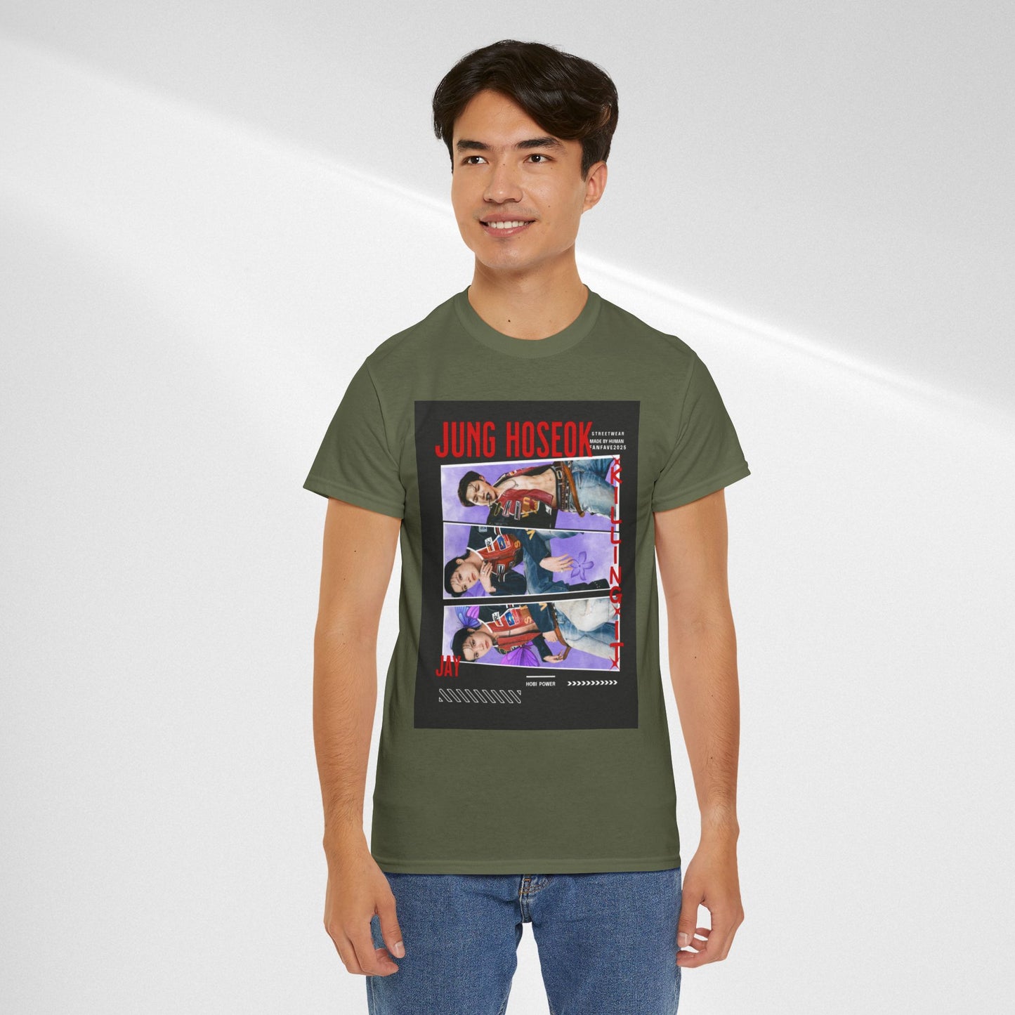 Jung Hoseok Photo Collage Tee — Retro K-Pop Fan Shirt