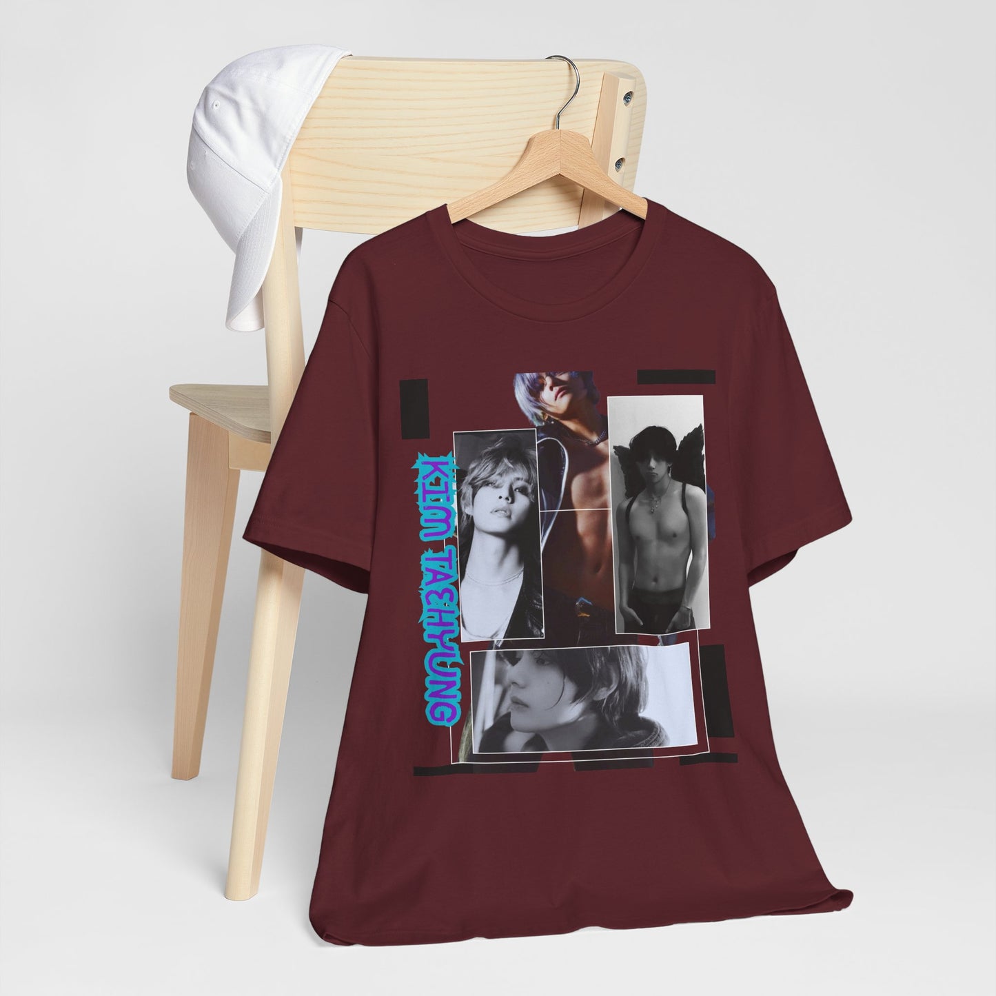 TAE Photo Collage Graphic Tee — Retro Black & White Portraits