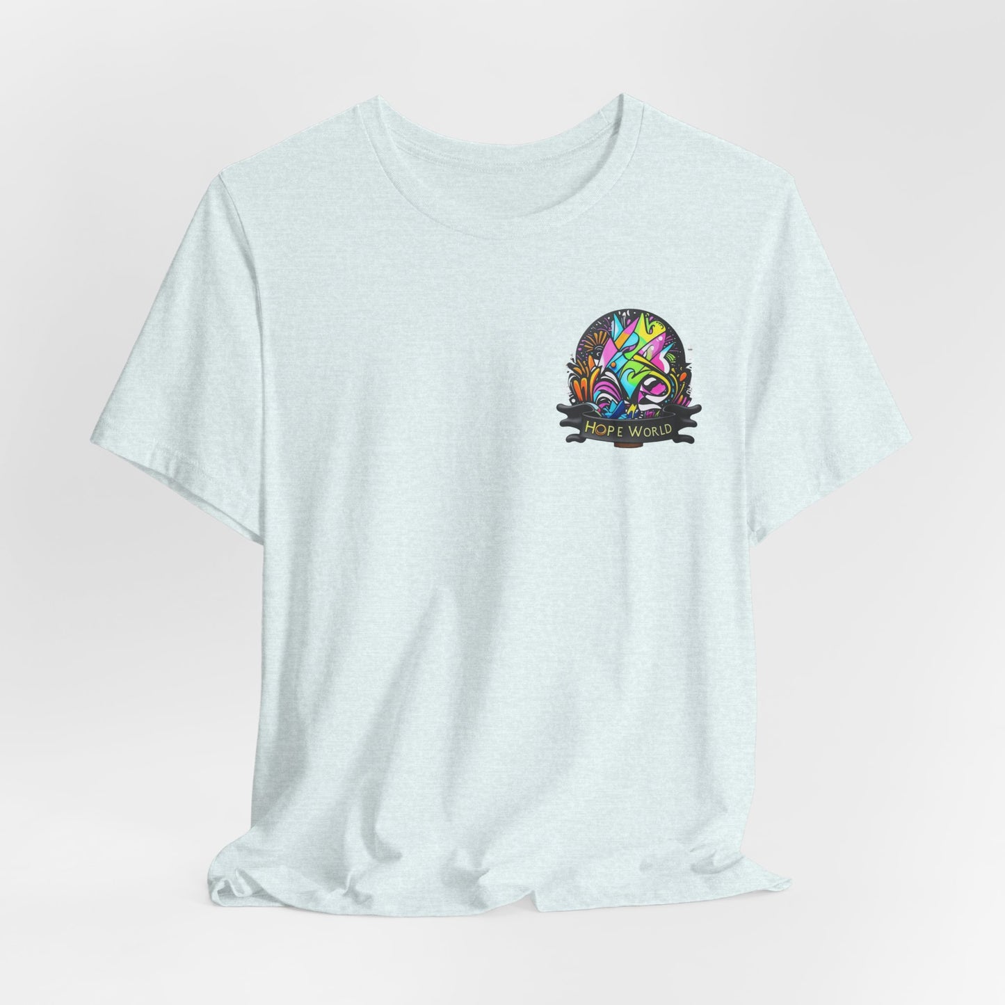 Hope World Graphic Tee — Colorful Graffiti BTS-Inspired Shirt