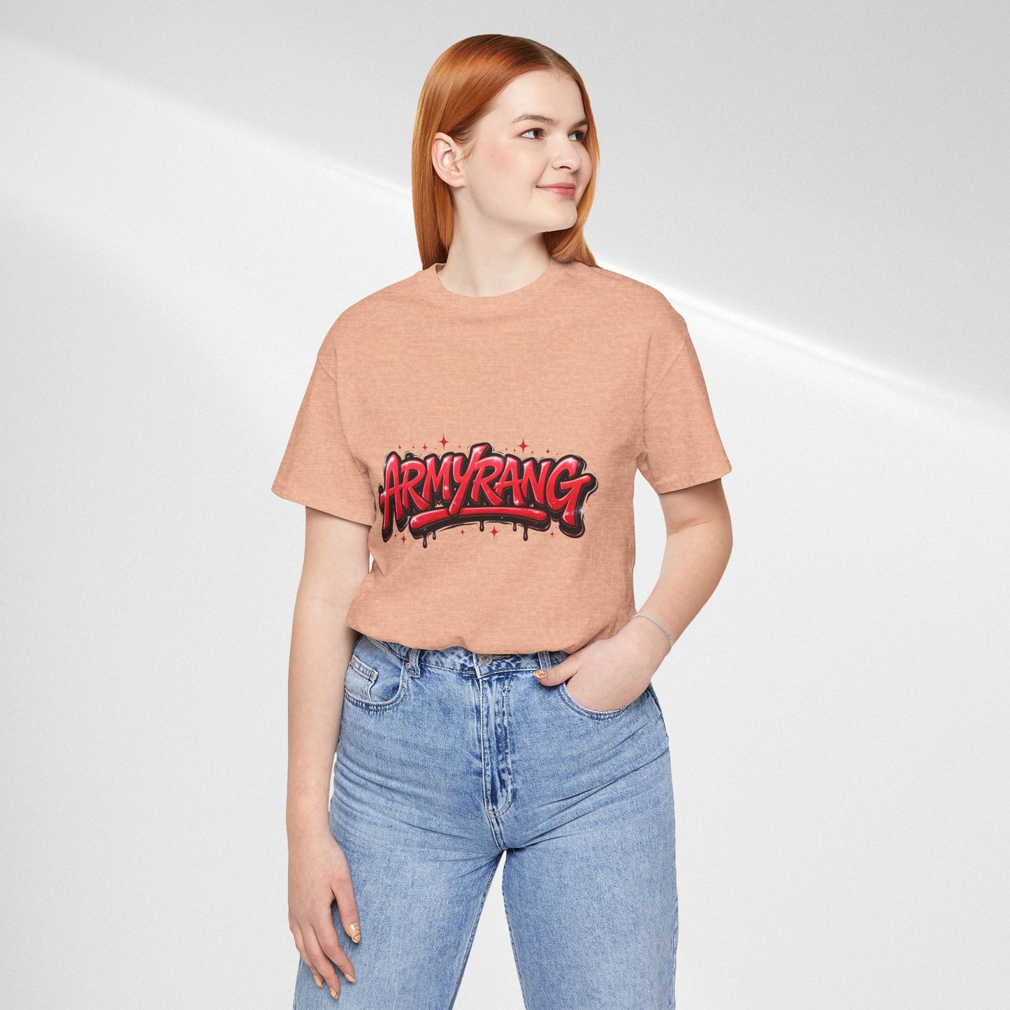BTS T-Shirt — 'ARMYRANG' Red Graffiti Logo Tee