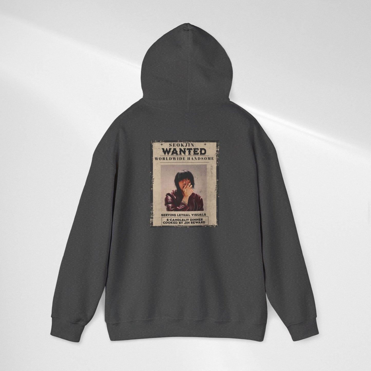 Jin Hoodie — "WANTED" Vintage Photo Poster Graphic Hoodie