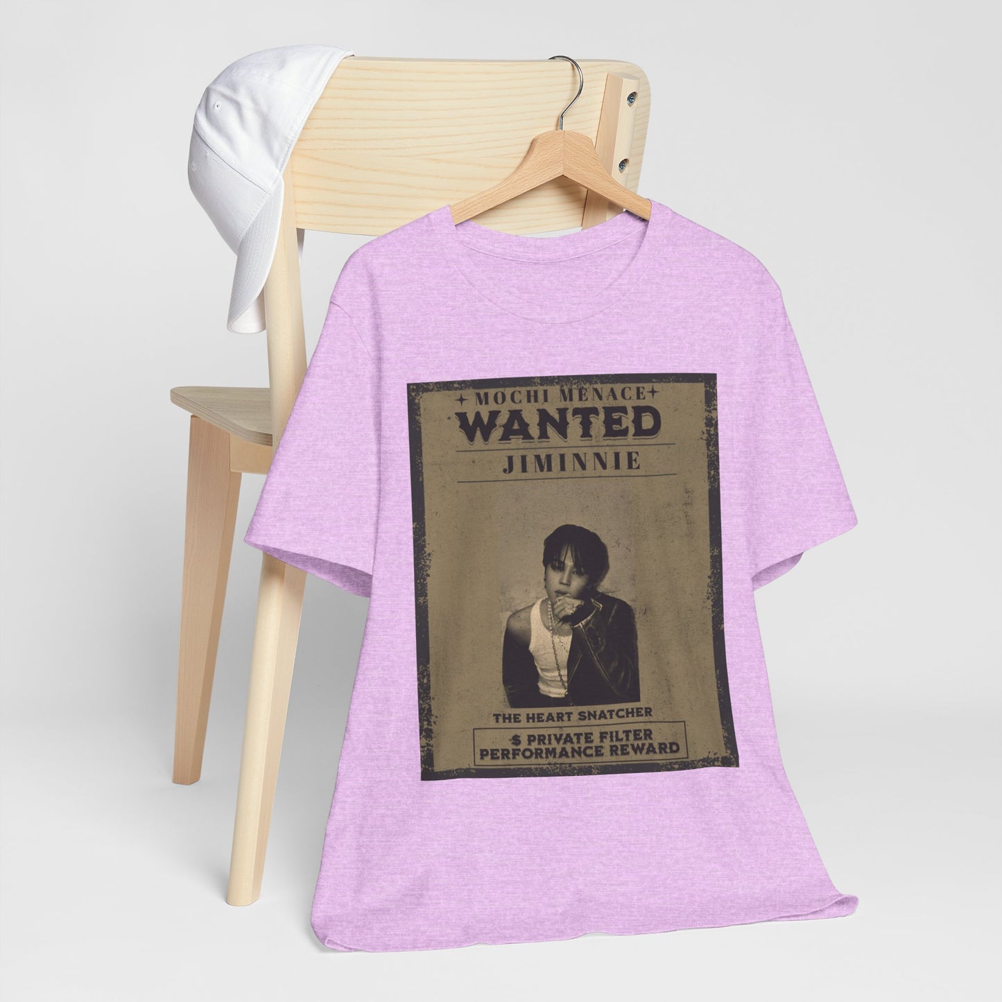 JIMIN Wanted Poster Graphic Tee — 'Mischief Menace' Vintage Style