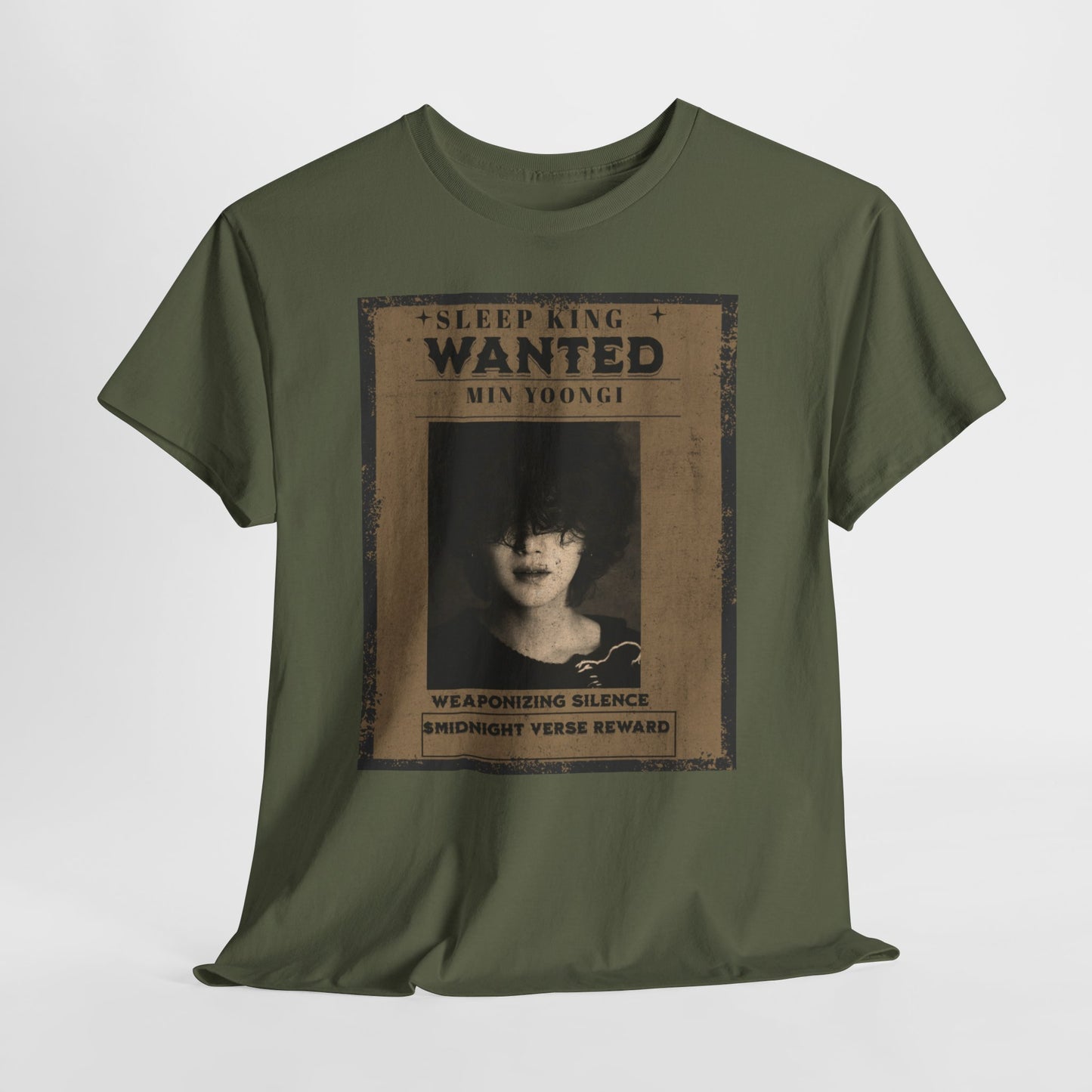 Suga Vintage “Sleeping Wanted” Retro Poster T-Shirt