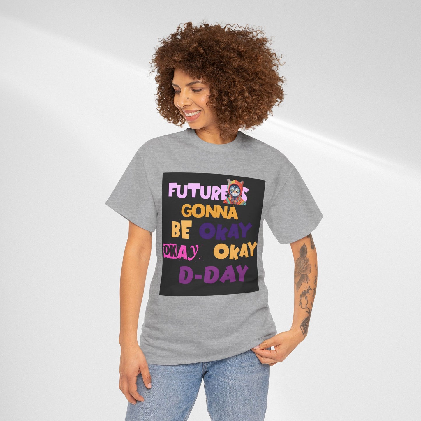 Future's Gonna Be Okay D-Day T-Shirt — Positive Retro Graphic Tee