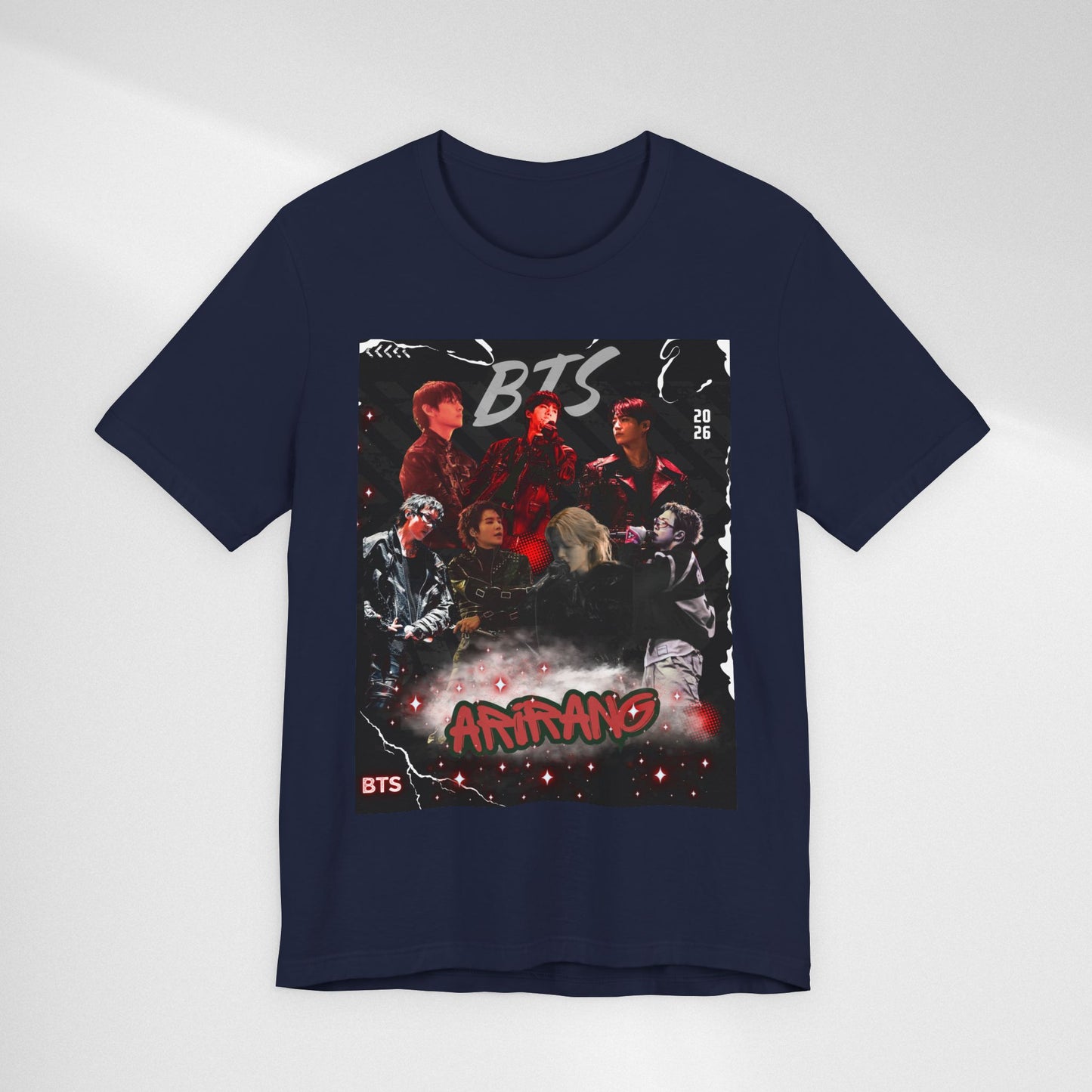 BTS ARIRANG Band Graphic Tee — 'BTS ARMY' Retro Concert Poster Shirt