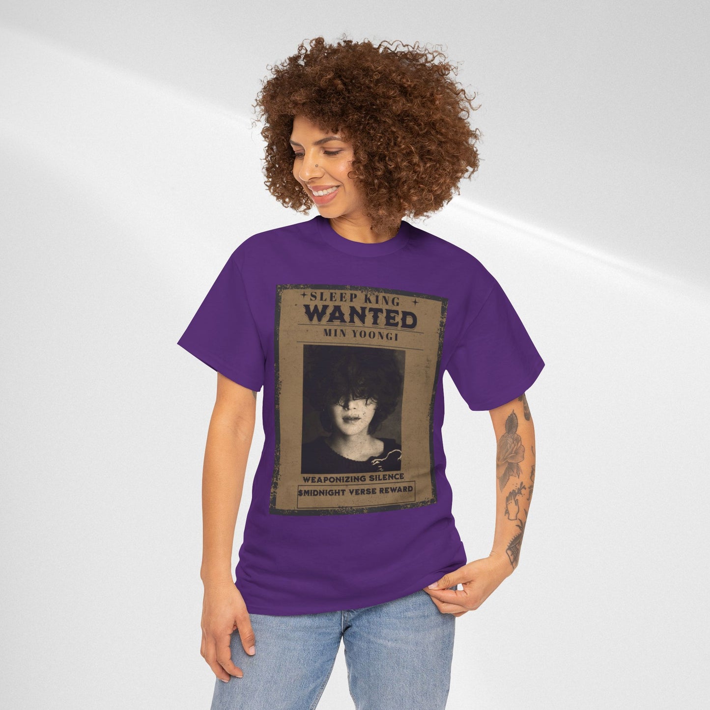 Suga Vintage “Sleeping Wanted” Retro Poster T-Shirt