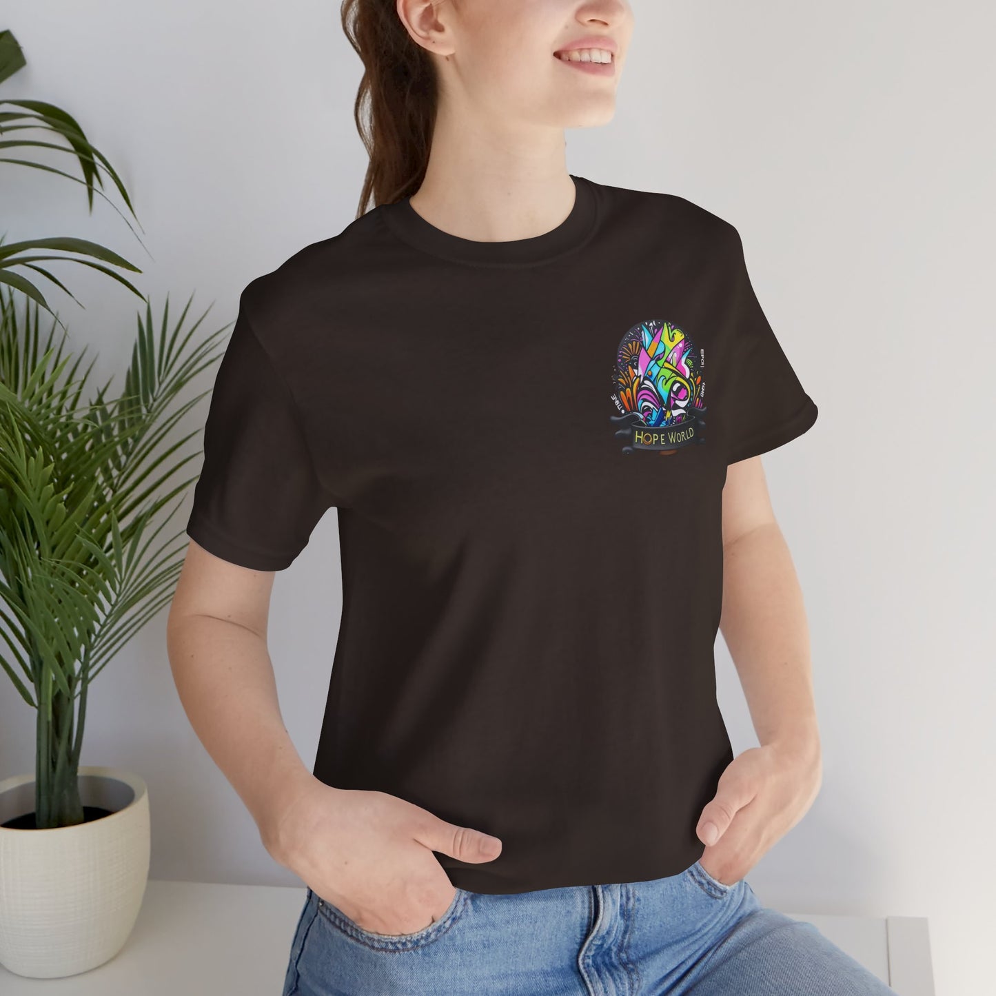 Hope World Graphic Tee — Colorful Graffiti BTS-Inspired Shirt