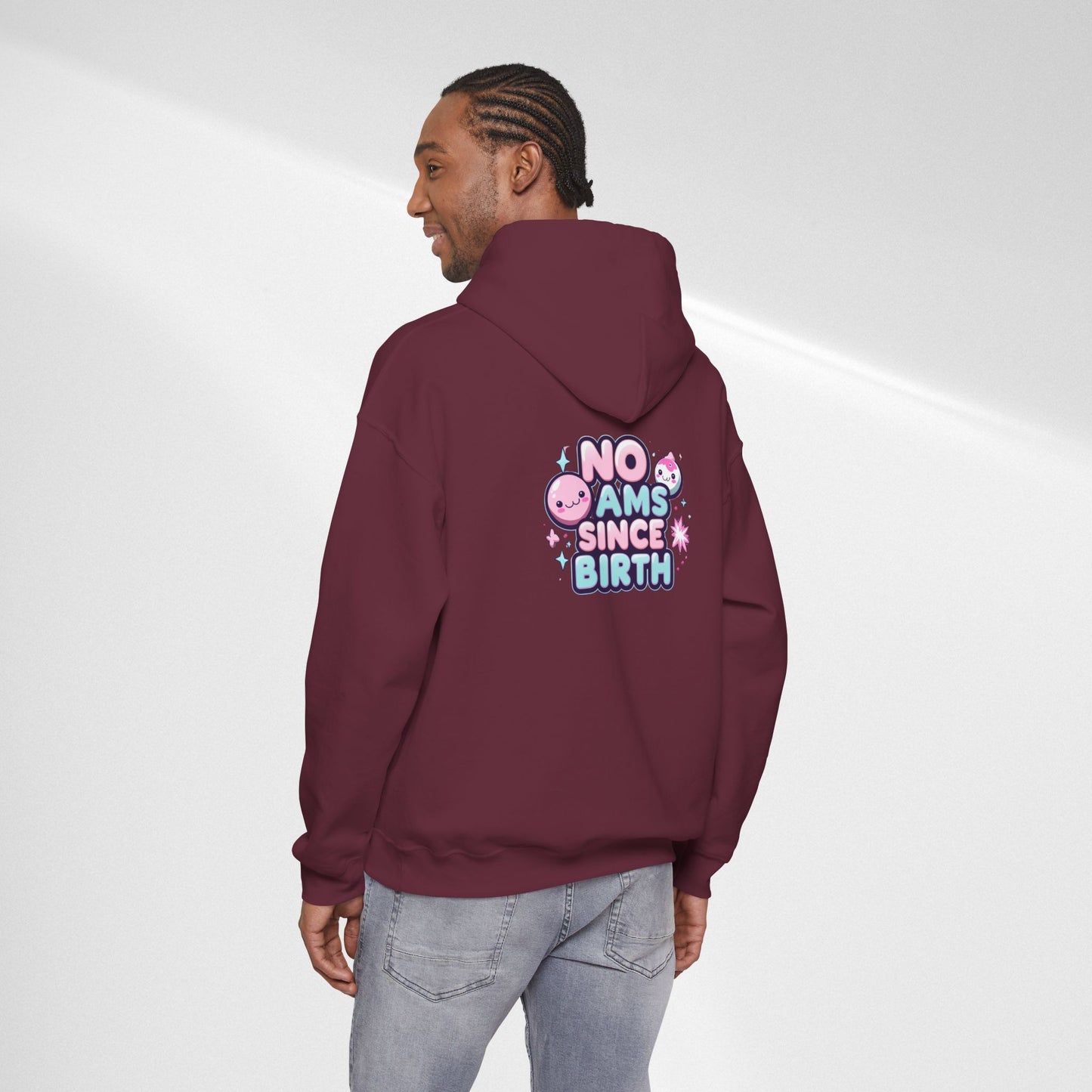 Hoodie — "No Jams Since Birth" Cute Kawaii Graphic Pullover