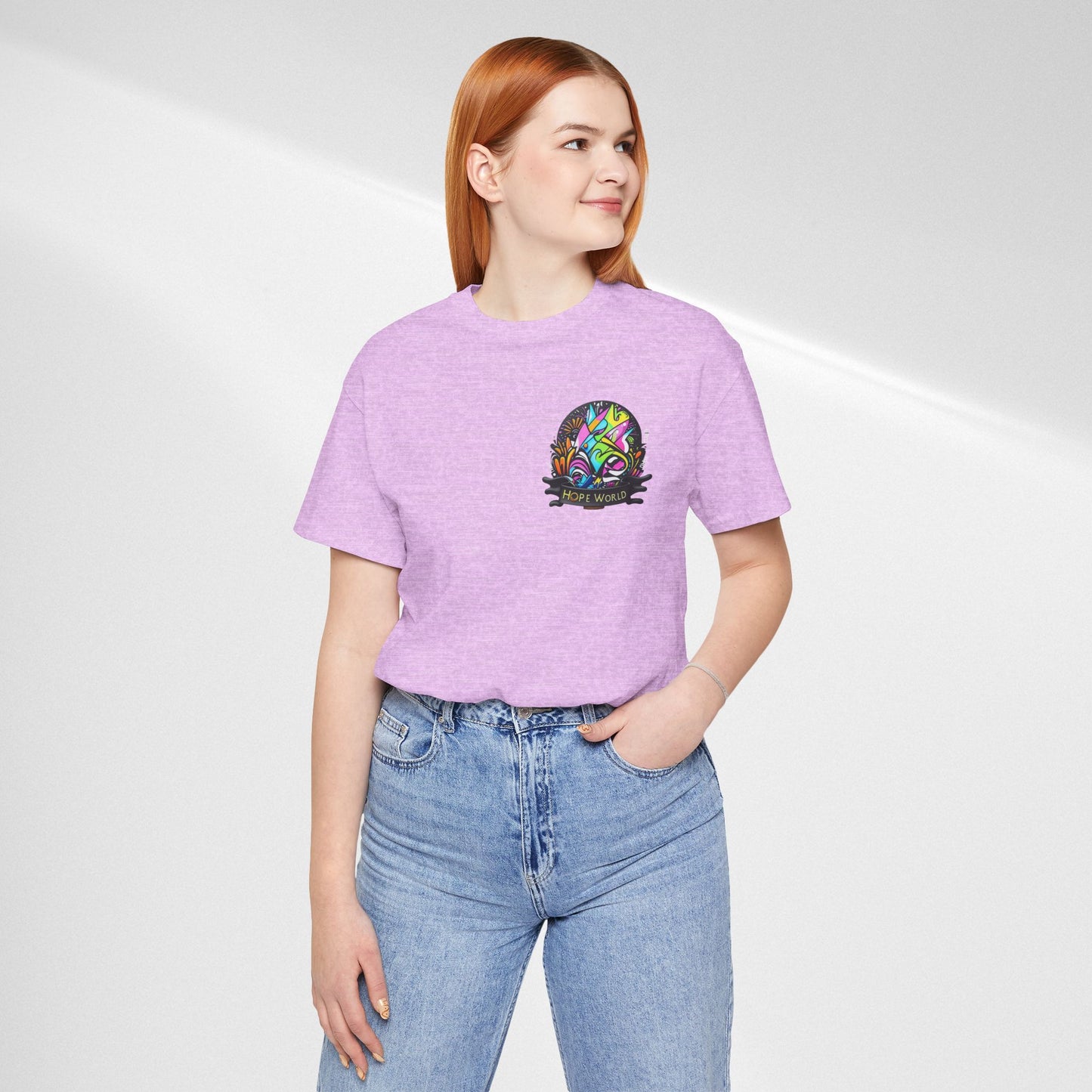 Hope World Graphic Tee — Colorful Graffiti BTS-Inspired Shirt