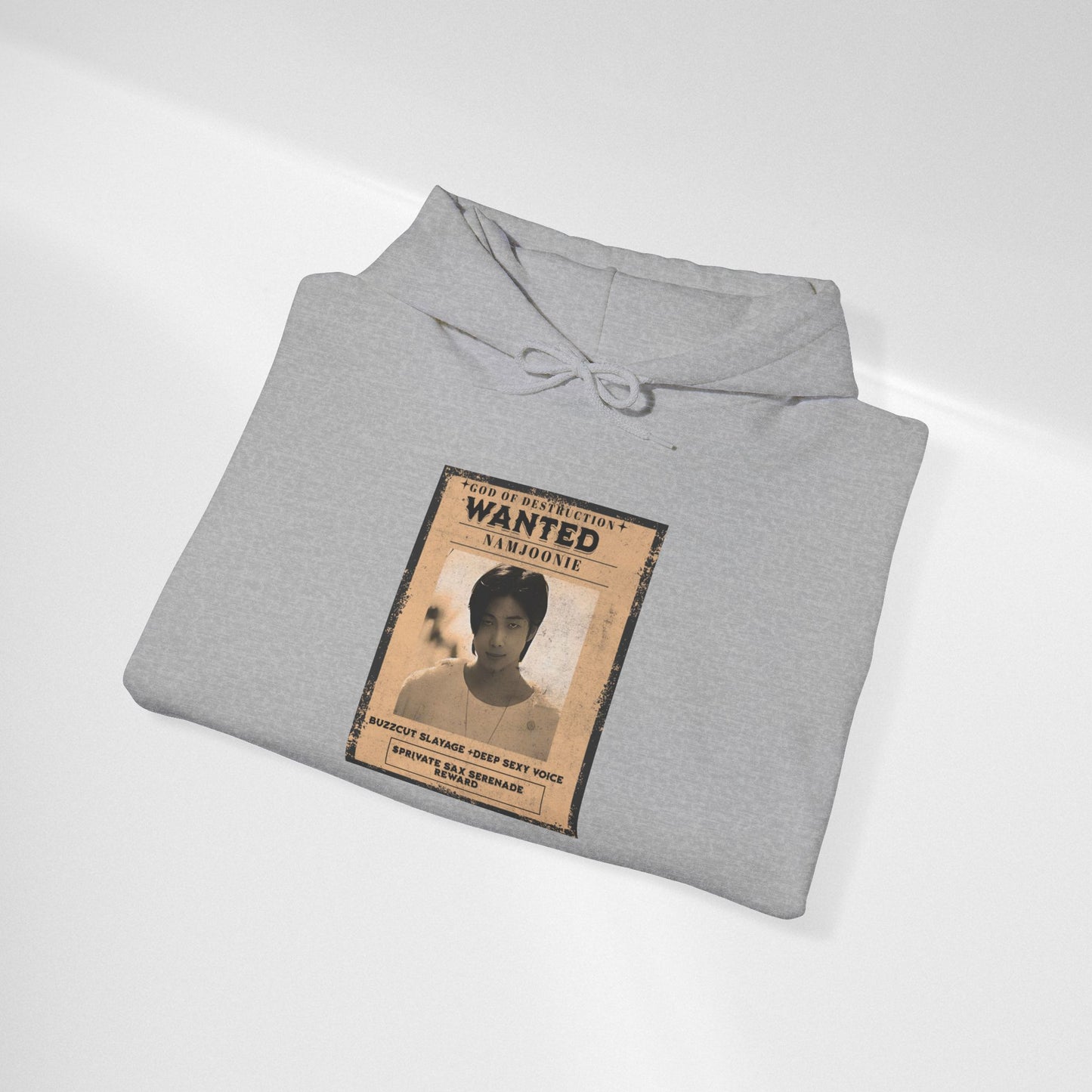 Hoodie - Vintage Namjoon 'WANTED' Poster Graphic Pullover
