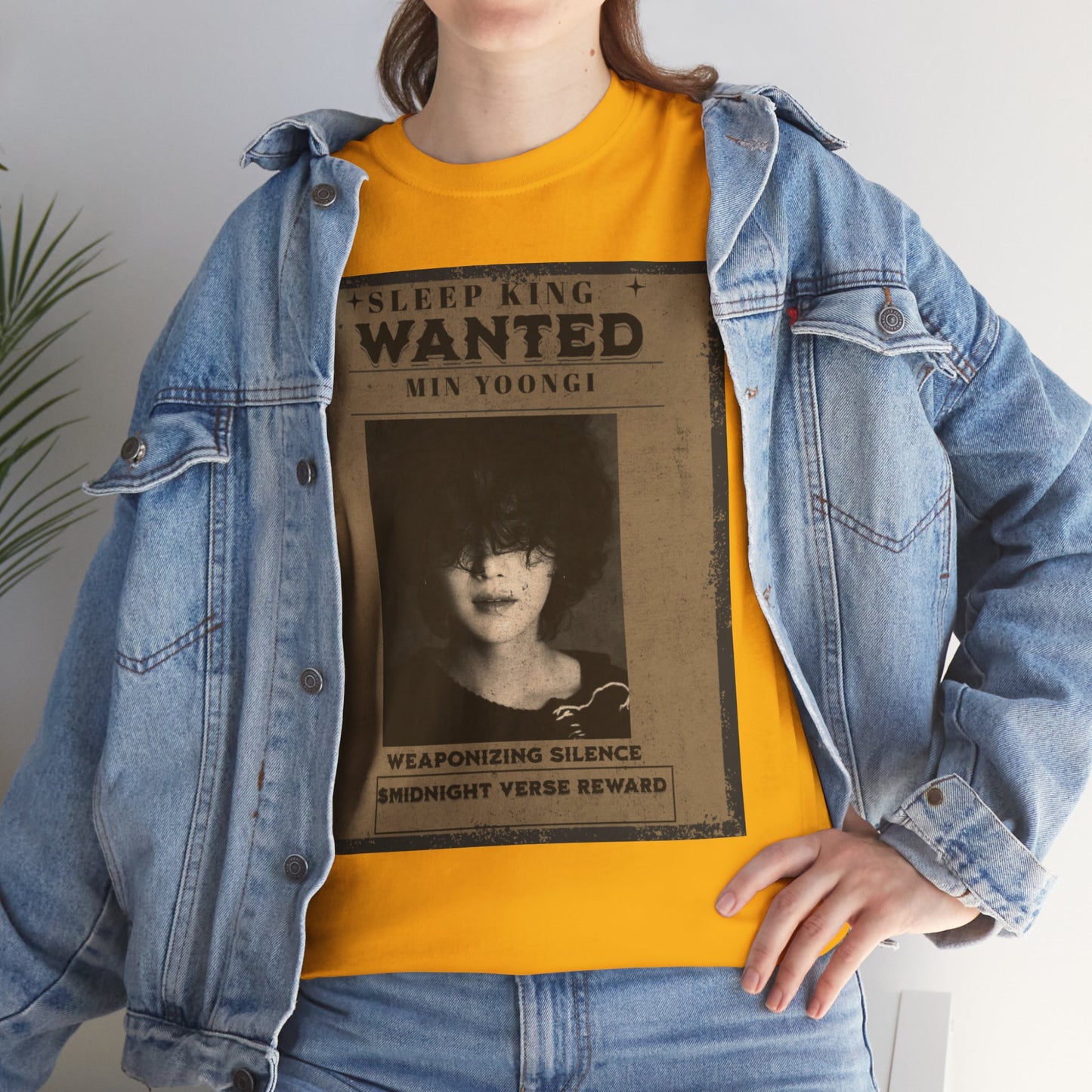 Suga Vintage “Sleeping Wanted” Retro Poster T-Shirt