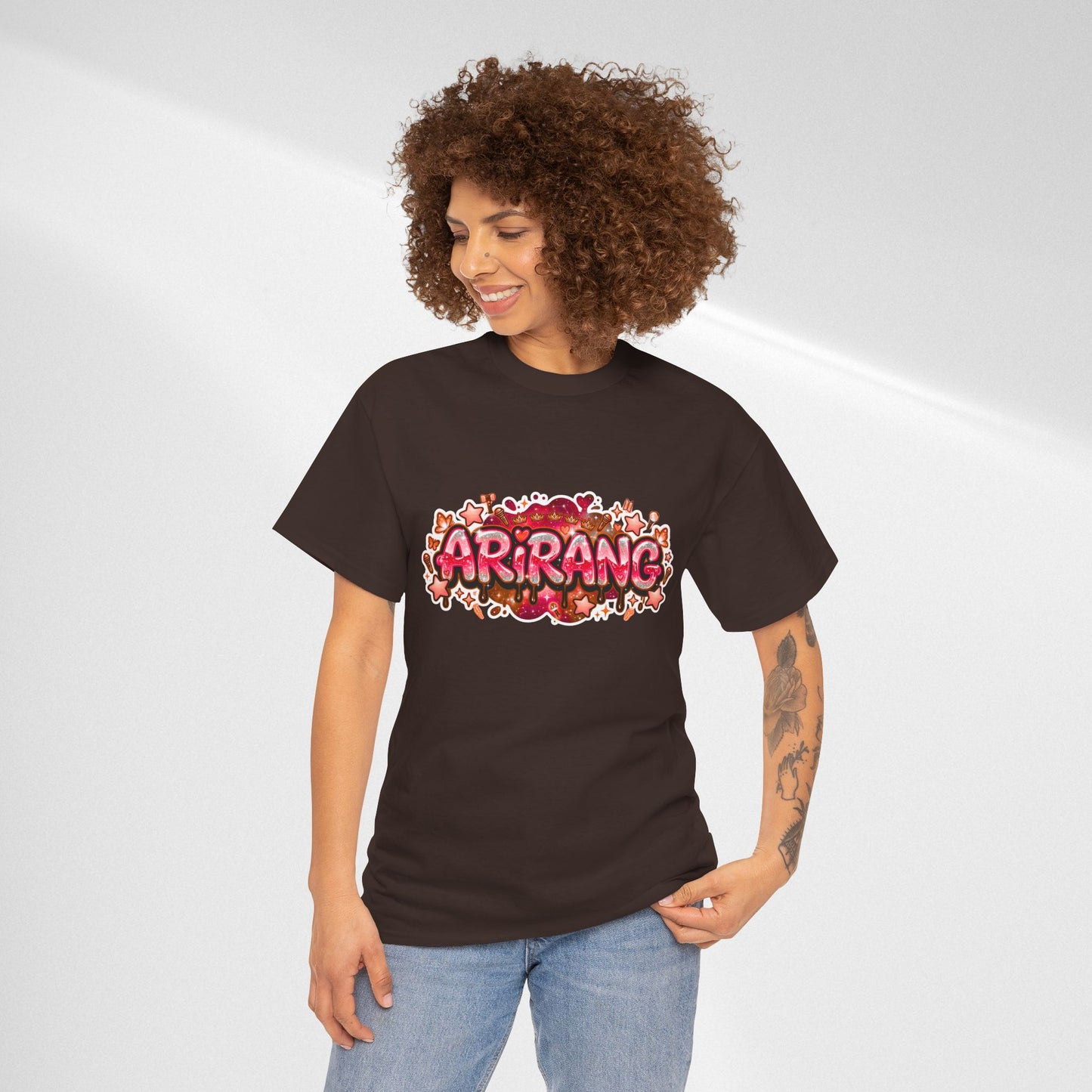 BTS Arirang Floral Graphic Tee - Korean Music Tribute Shirt