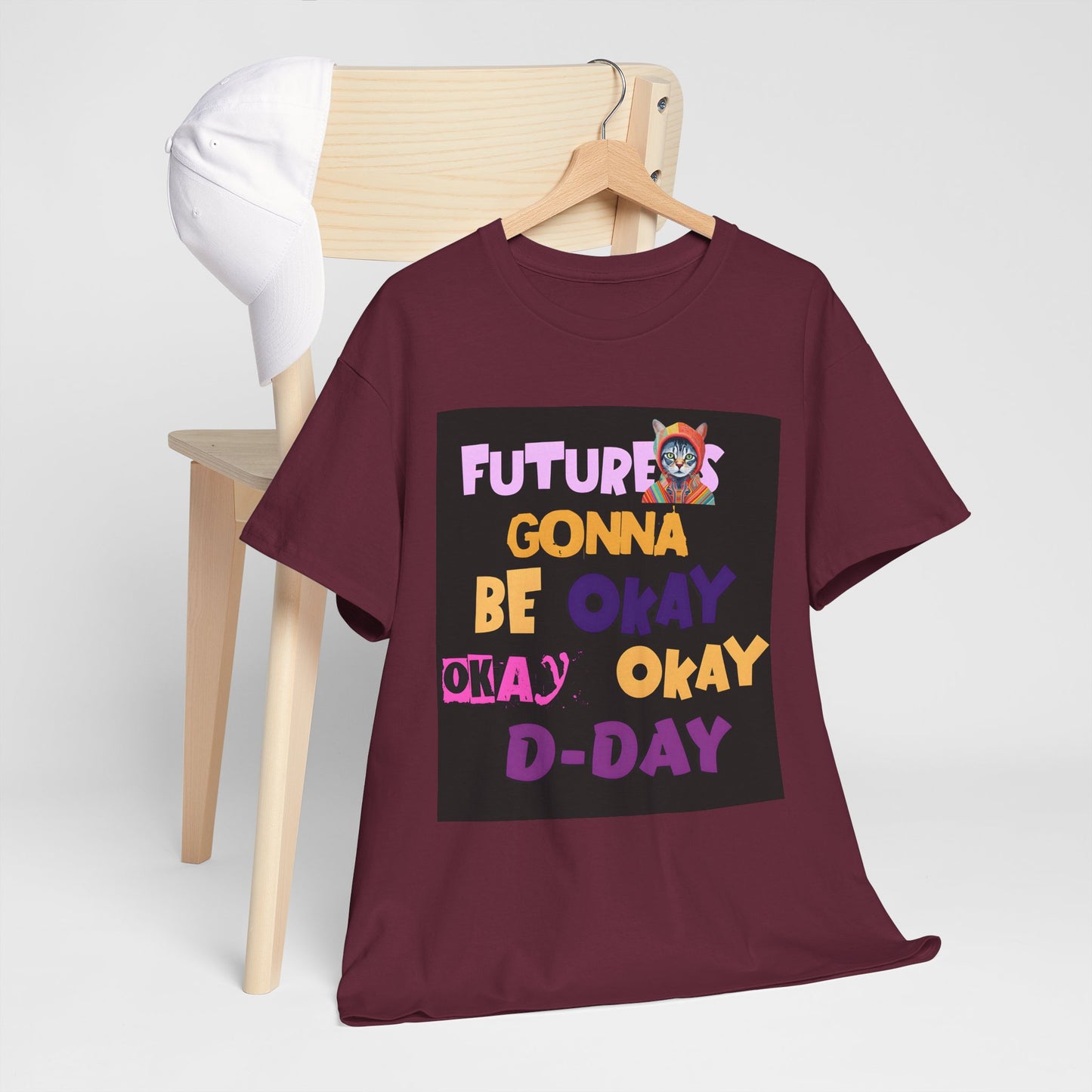 Future's Gonna Be Okay D-Day T-Shirt — Positive Retro Graphic Tee