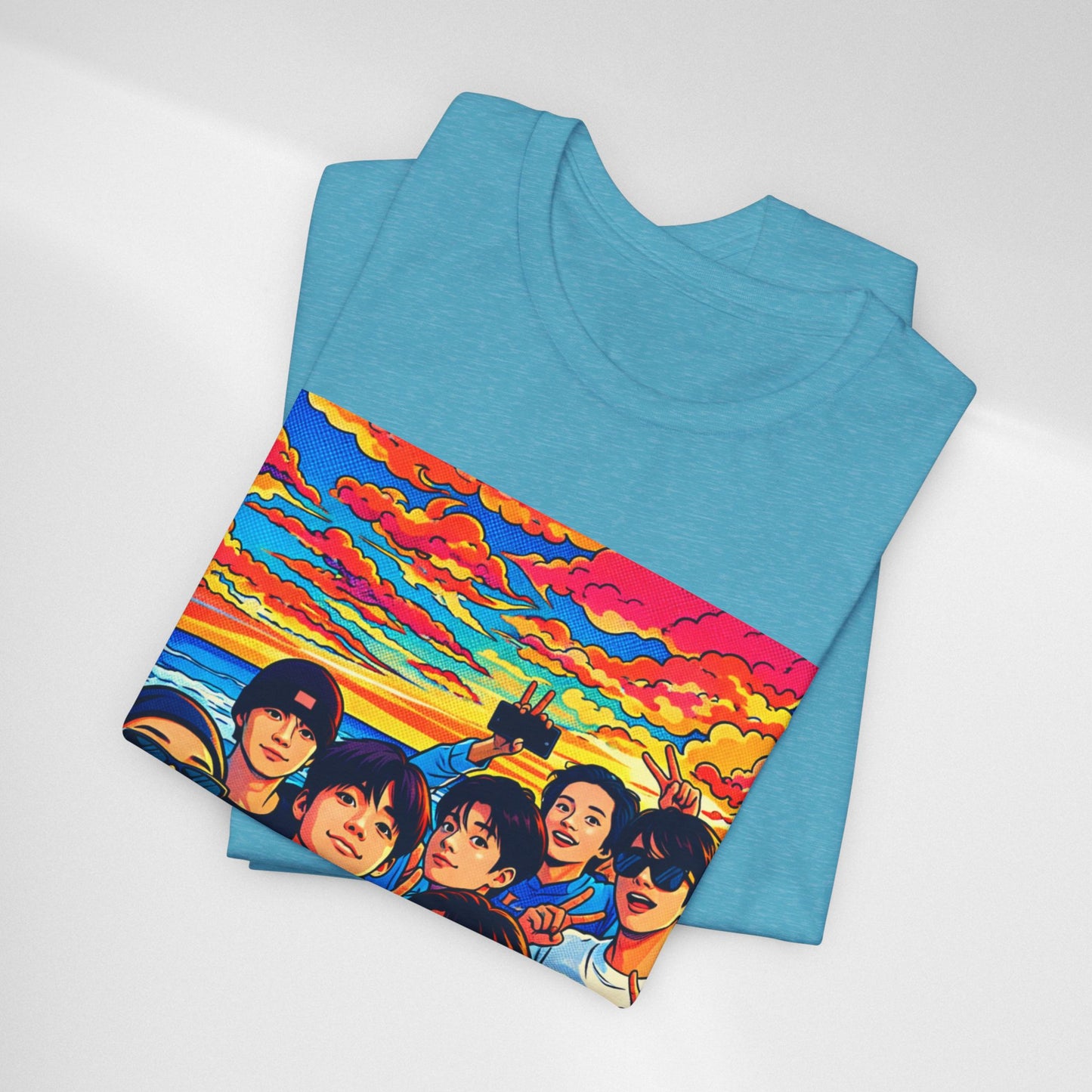 BTS Vibrant Sunset Group Portrait Tee