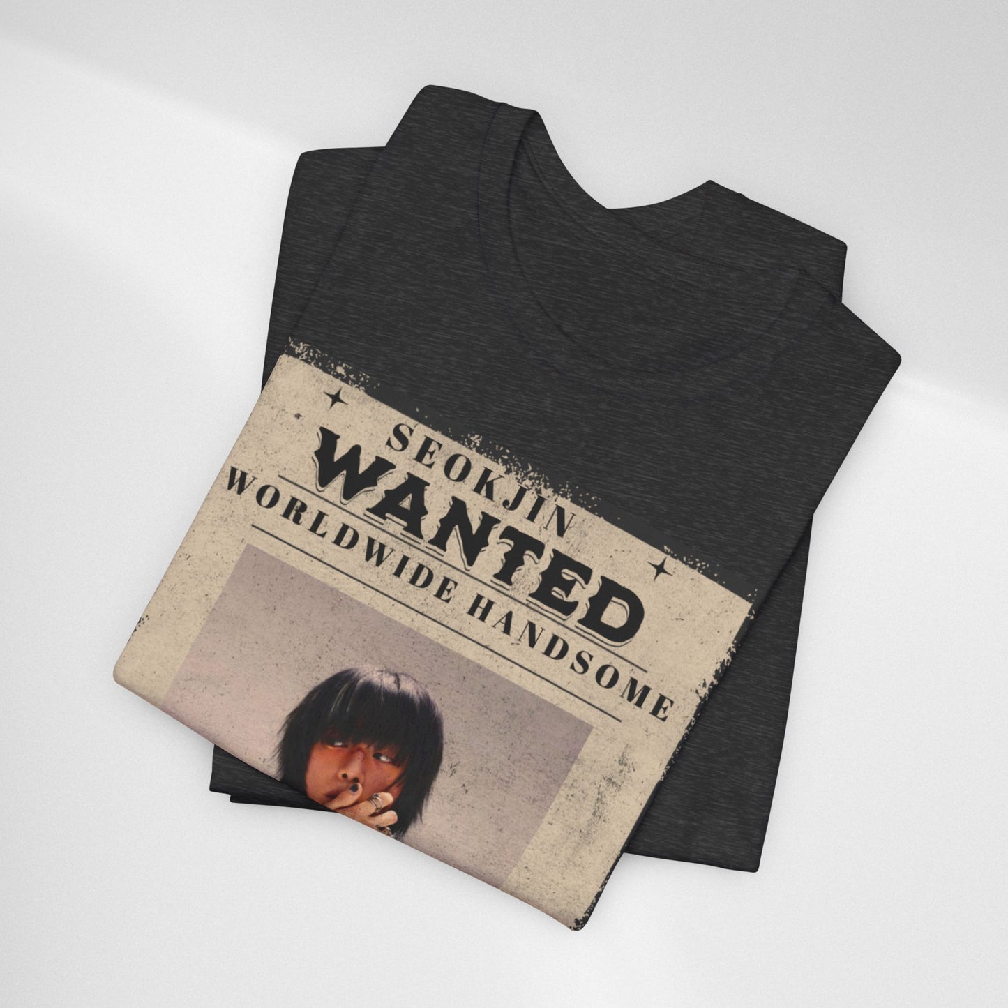 T-Shirt — 'Seokjin Wanted: Worldwide Handsome' Vintage Poster Tee