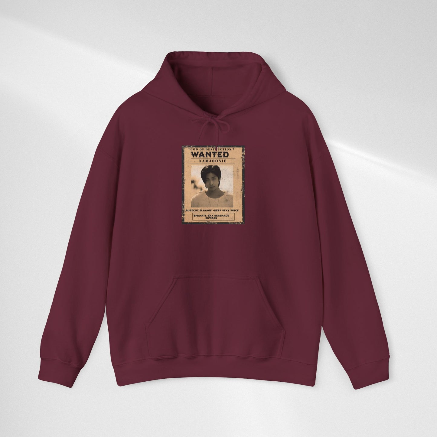 Hoodie - Vintage Namjoon 'WANTED' Poster Graphic Pullover