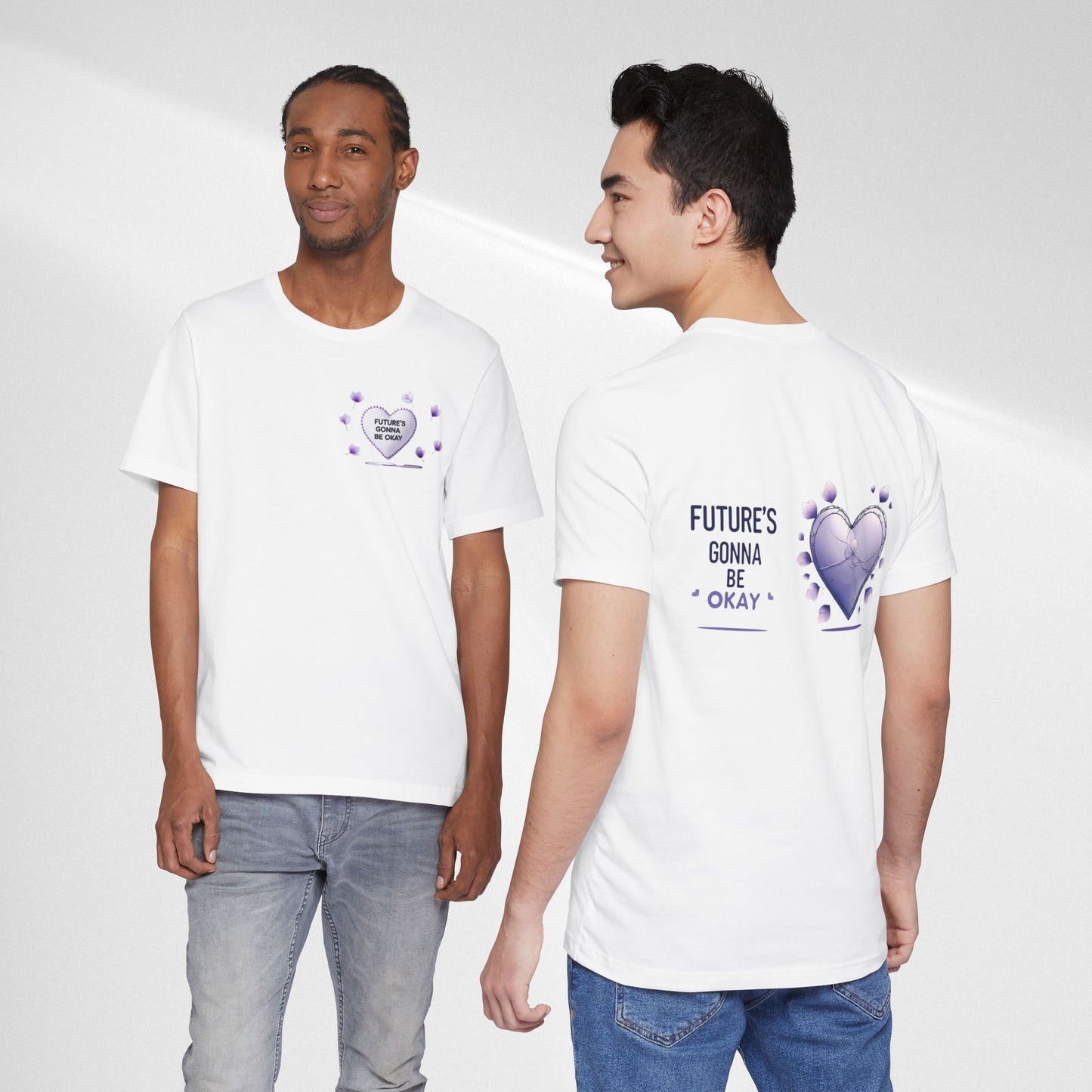 Future's Gonna Be Okay T-Shirt — Purple Heart Positive Graphic Tee