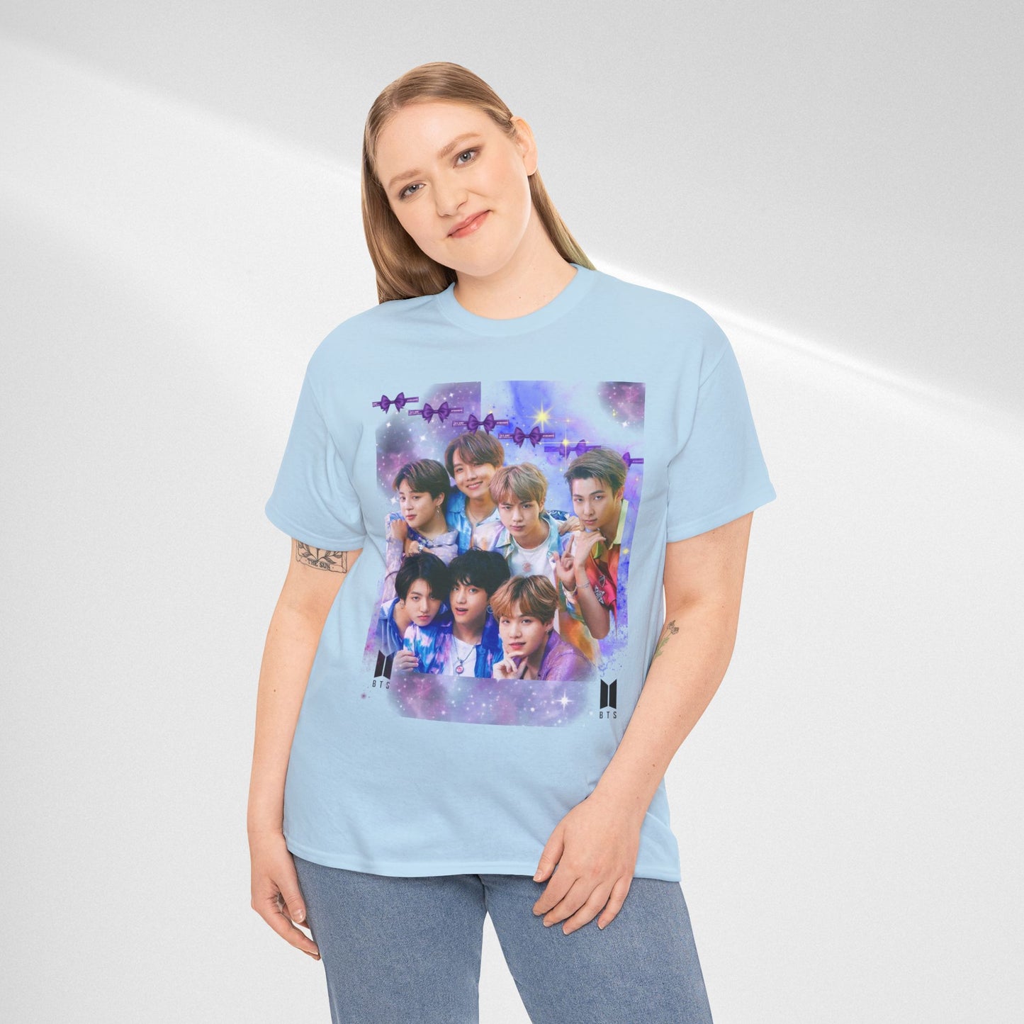 BTS Collage Tee — Purple Dream Photo Graphic T-Shirt