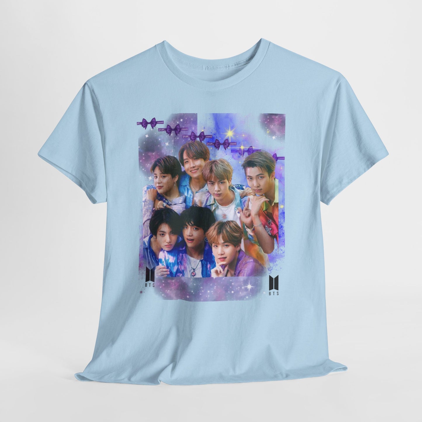 BTS Collage Tee — Purple Dream Photo Graphic T-Shirt
