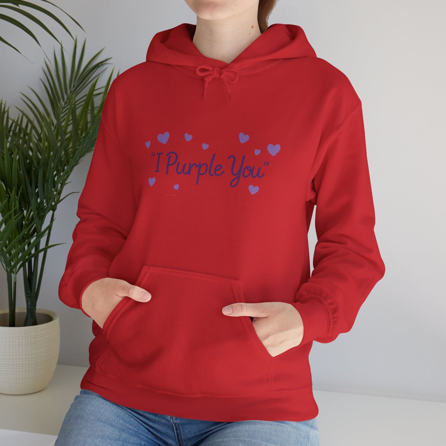 I Purple You Hoodie — Cute Purple Heart Love Pullover