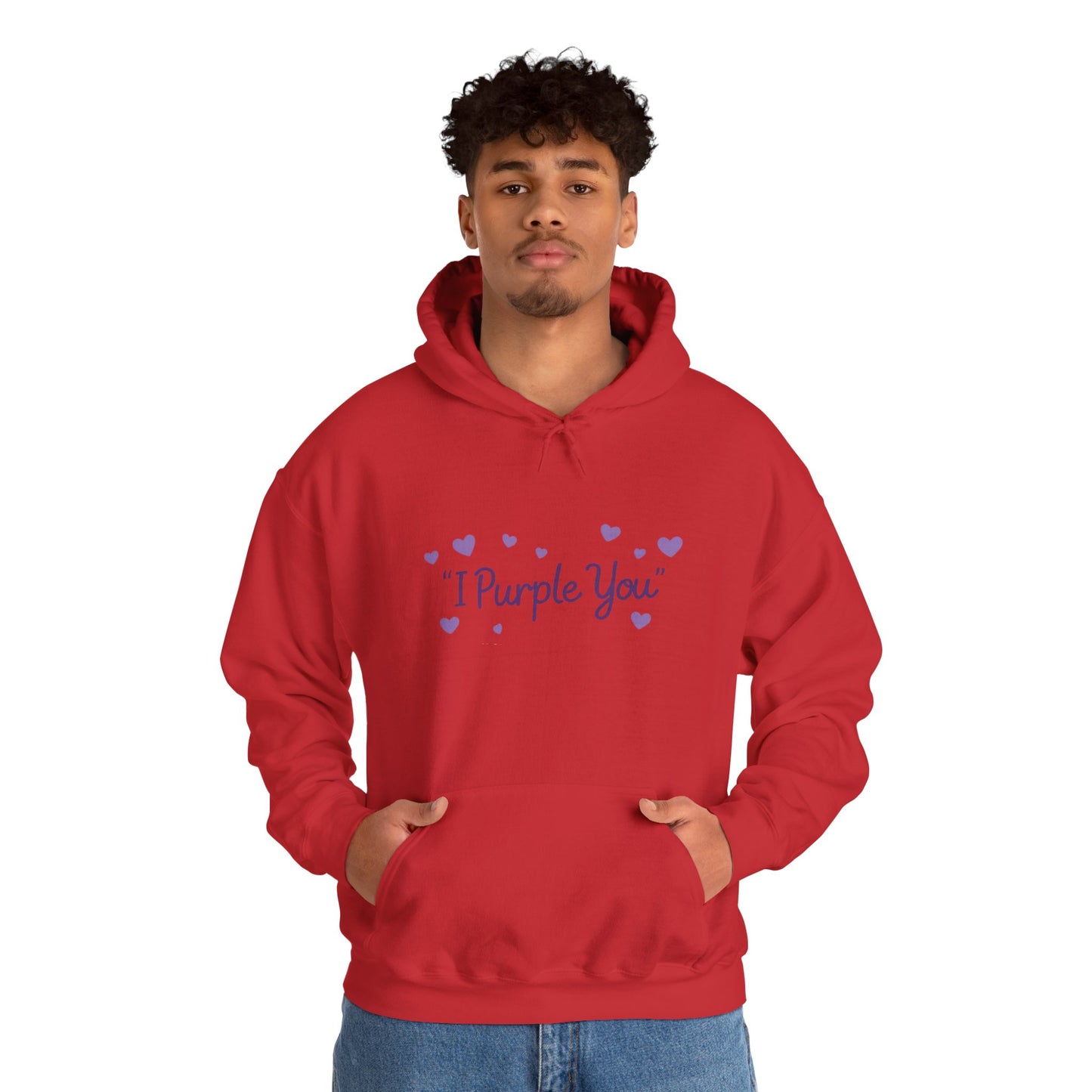 I Purple You Hoodie — Cute Purple Heart Love Pullover