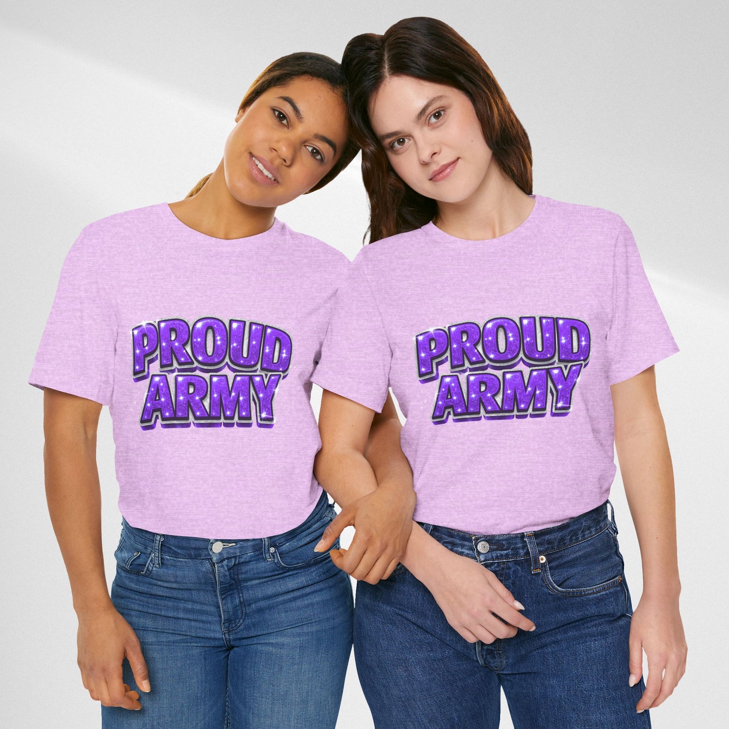 Proud Army T-Shirt — Bold Purple BTS Support Tee