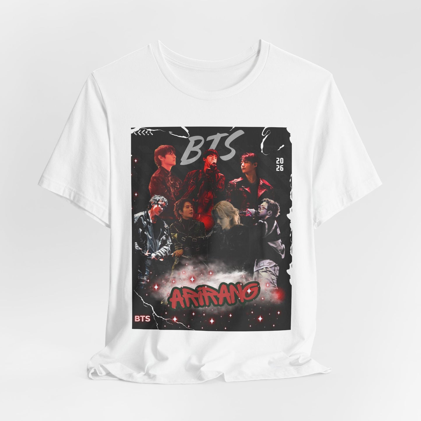 BTS ARIRANG Band Graphic Tee — 'BTS ARMY' Retro Concert Poster Shirt