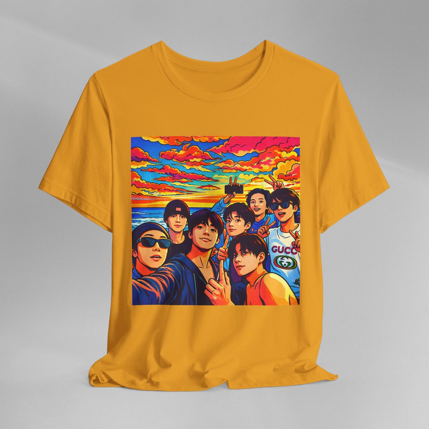 BTS Vibrant Sunset Group Portrait Tee
