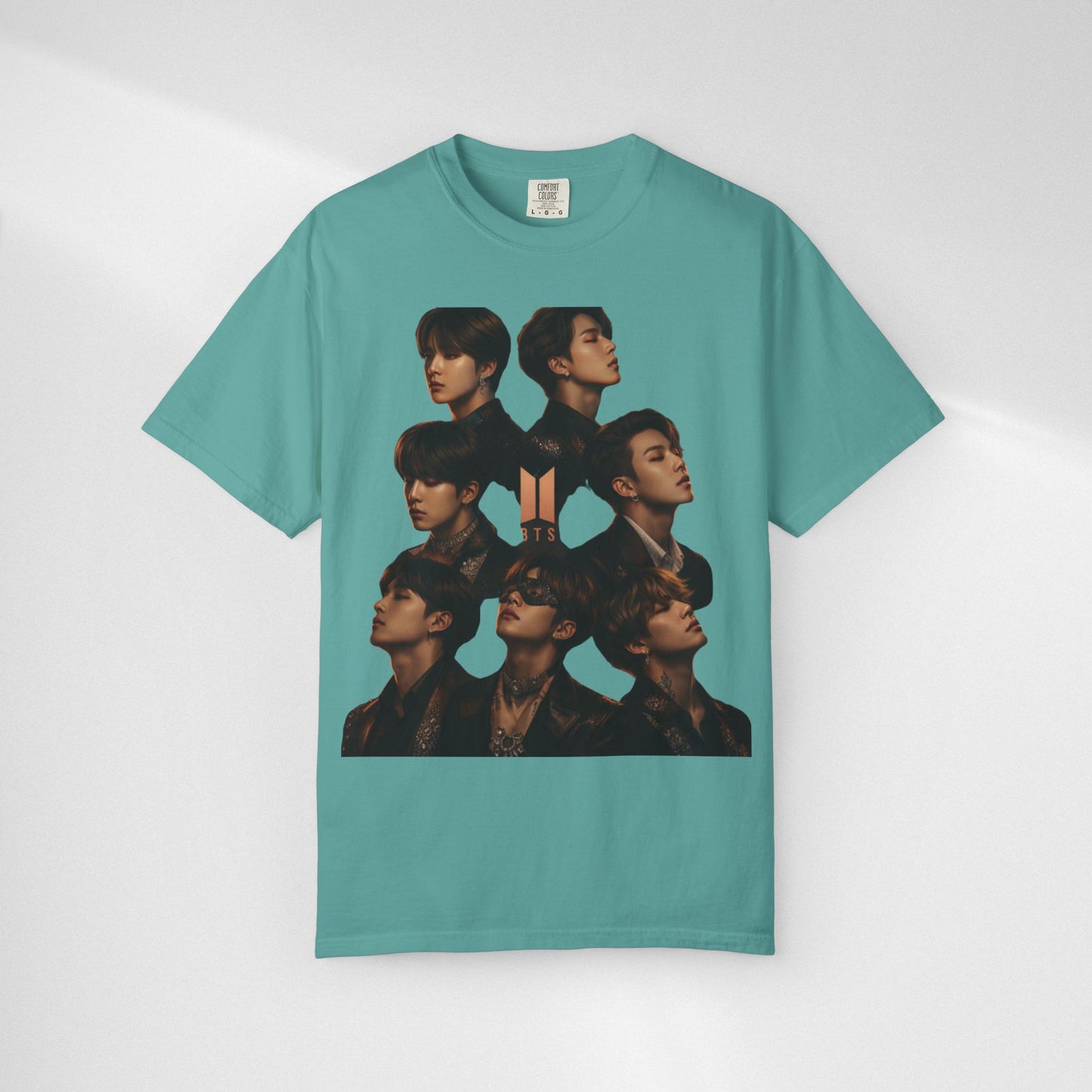BTS Portrait Collage T-Shirt — Dark Mood Graphic Tee