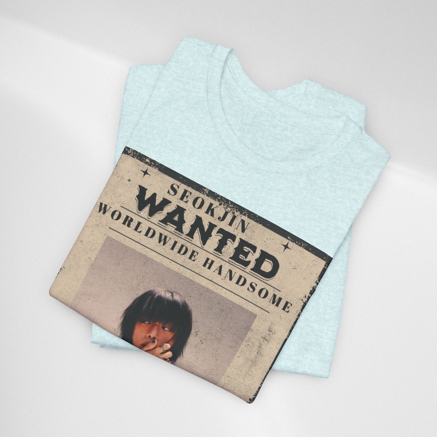 T-Shirt — 'Seokjin Wanted: Worldwide Handsome' Vintage Poster Tee