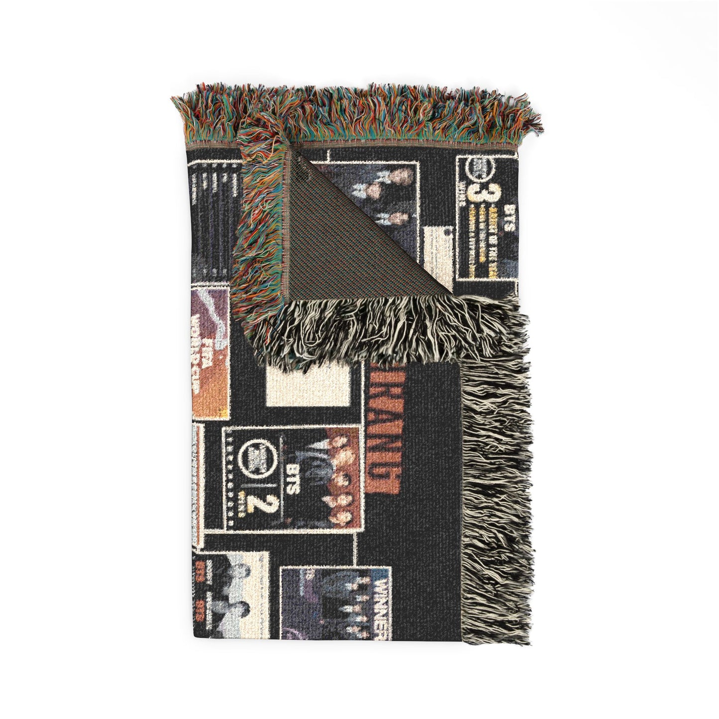 BTS Collage Woven Blanket — K‑Pop Fan Throw for Bedroom & Living Room