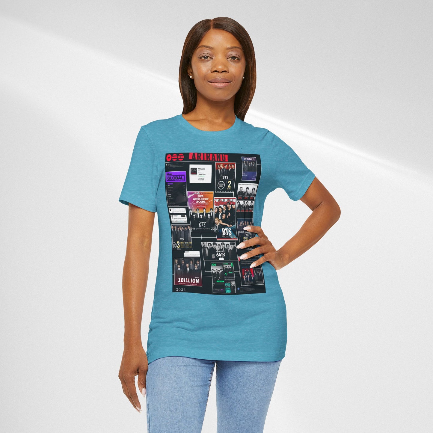 BTS  ARIRANG Collage Graphic Tee — K‑Pop Fan Tribute Shirt
