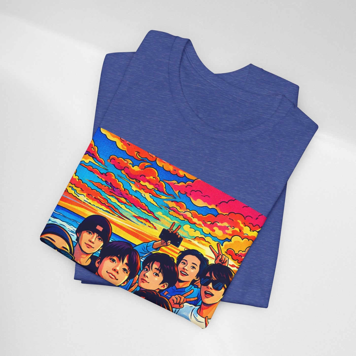 BTS Vibrant Sunset Group Portrait Tee