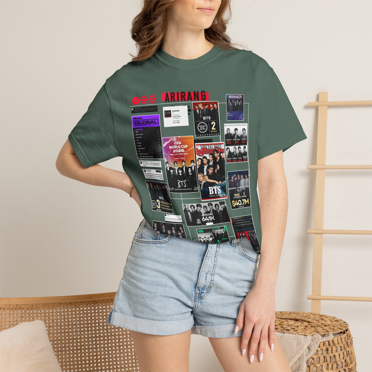 BTS  ARIRANG Collage Graphic T-Shirt — K-Pop Fan Tribute Tee