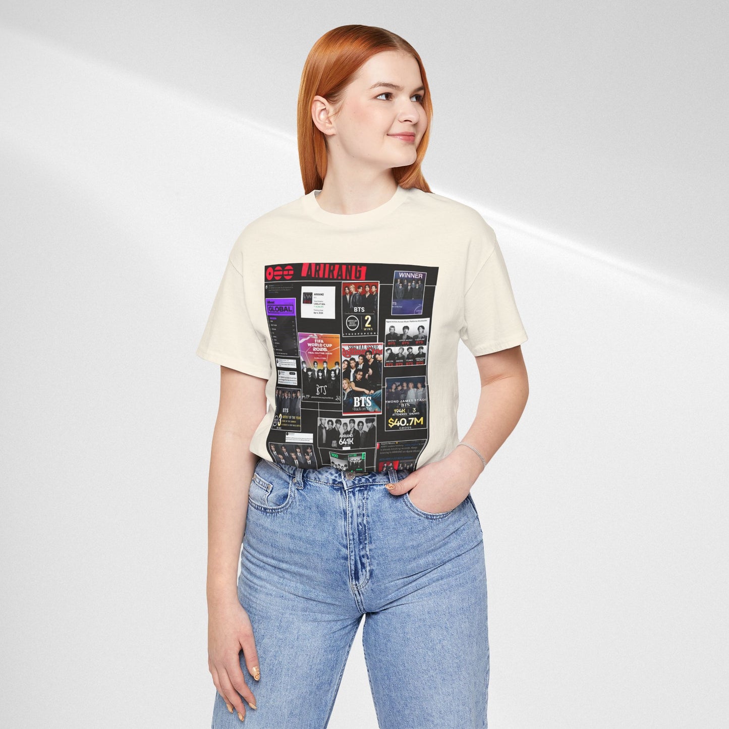 BTS  ARIRANG Collage Graphic Tee — K‑Pop Fan Tribute Shirt