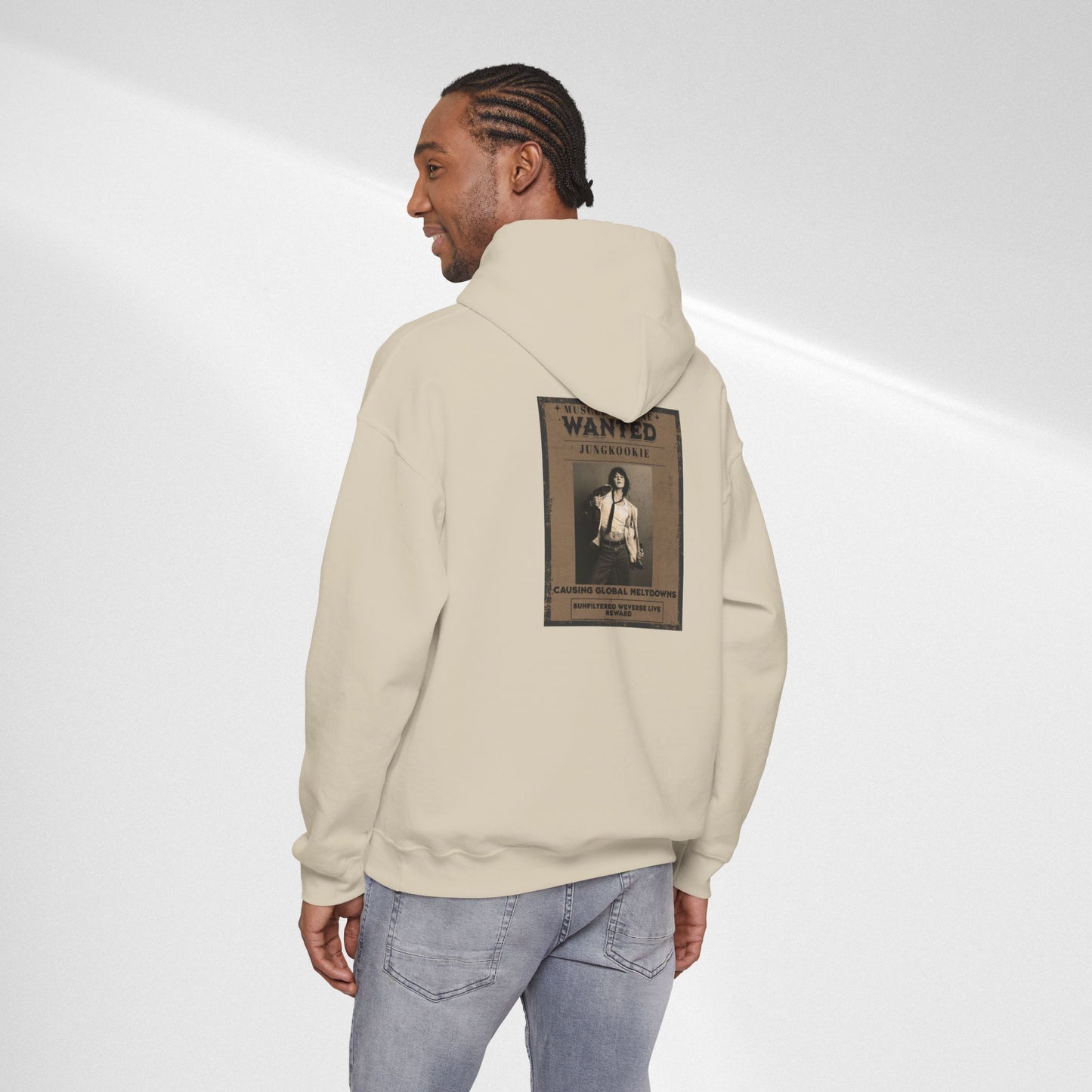 Hoodie — Vintage JK 'WANTED' Poster Graphic Pullover