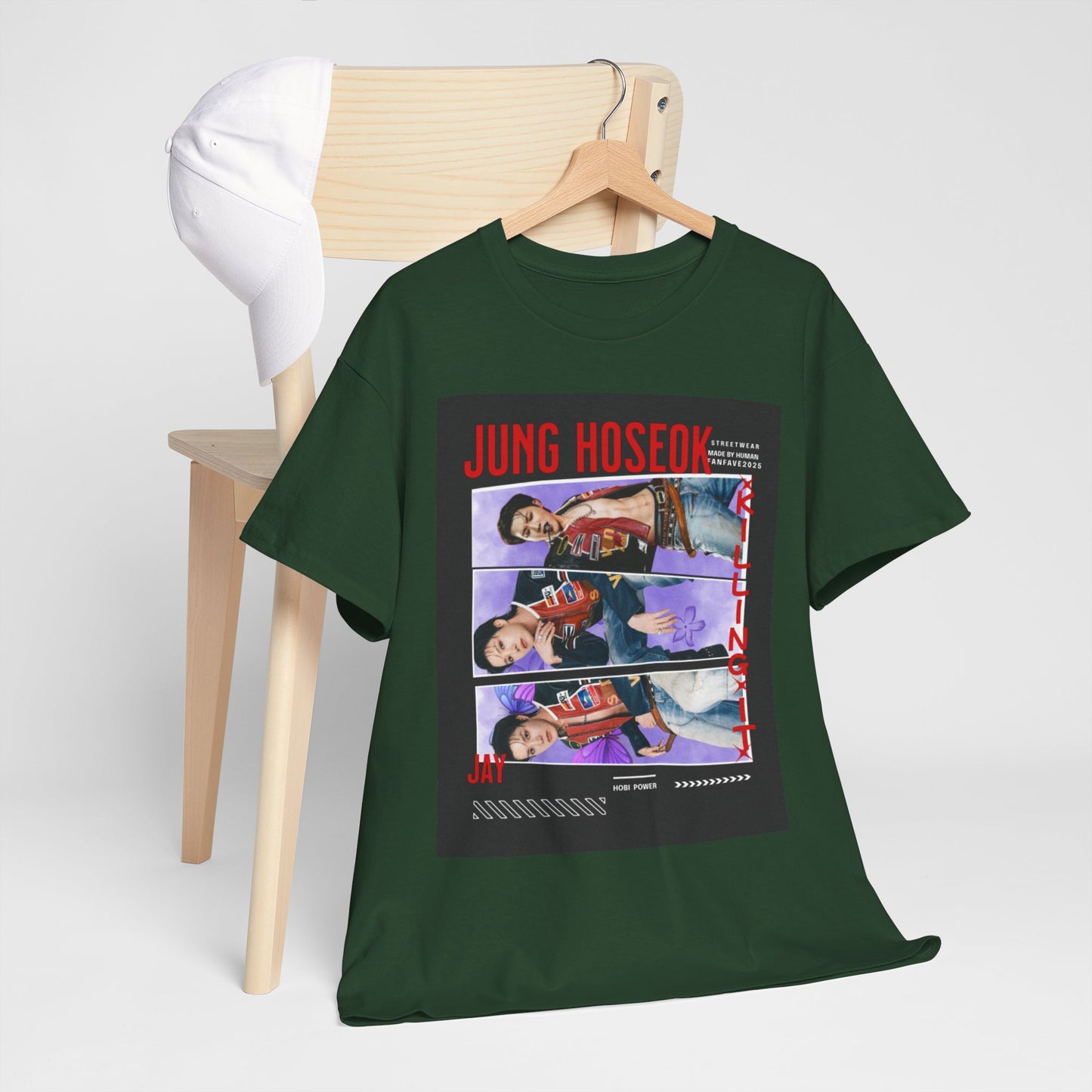 Jung Hoseok Photo Collage Tee — Retro K-Pop Fan Shirt