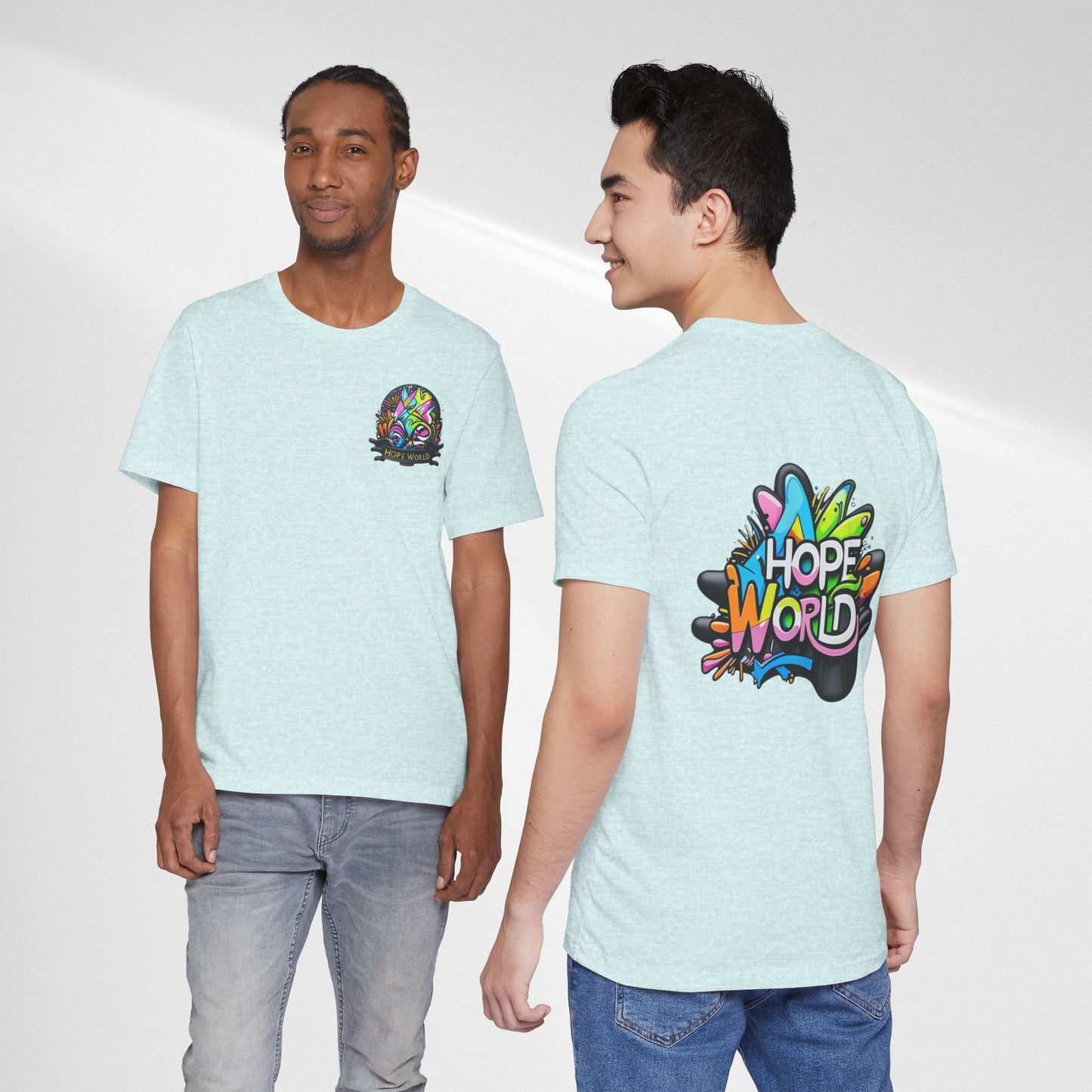 Hope World Graphic Tee — Colorful Graffiti BTS-Inspired Shirt