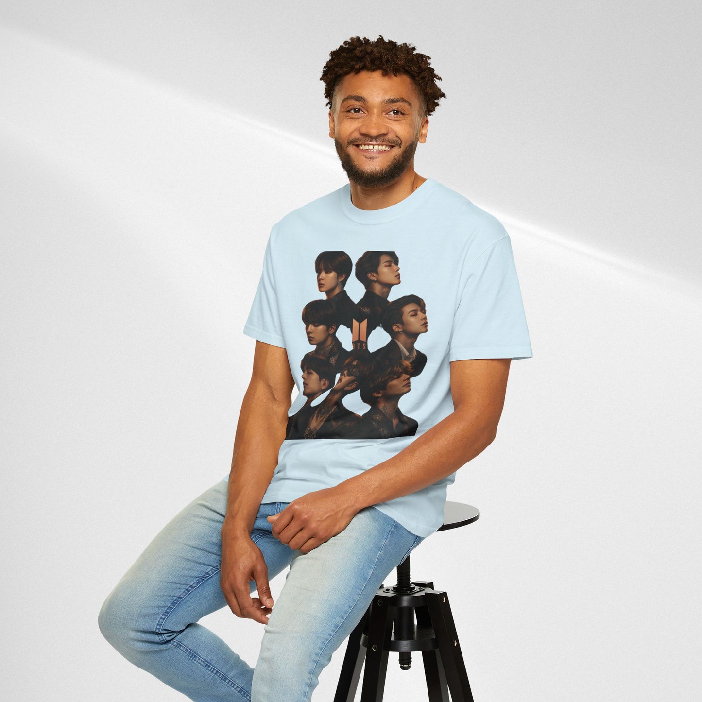 BTS Portrait Collage T-Shirt — Dark Mood Graphic Tee