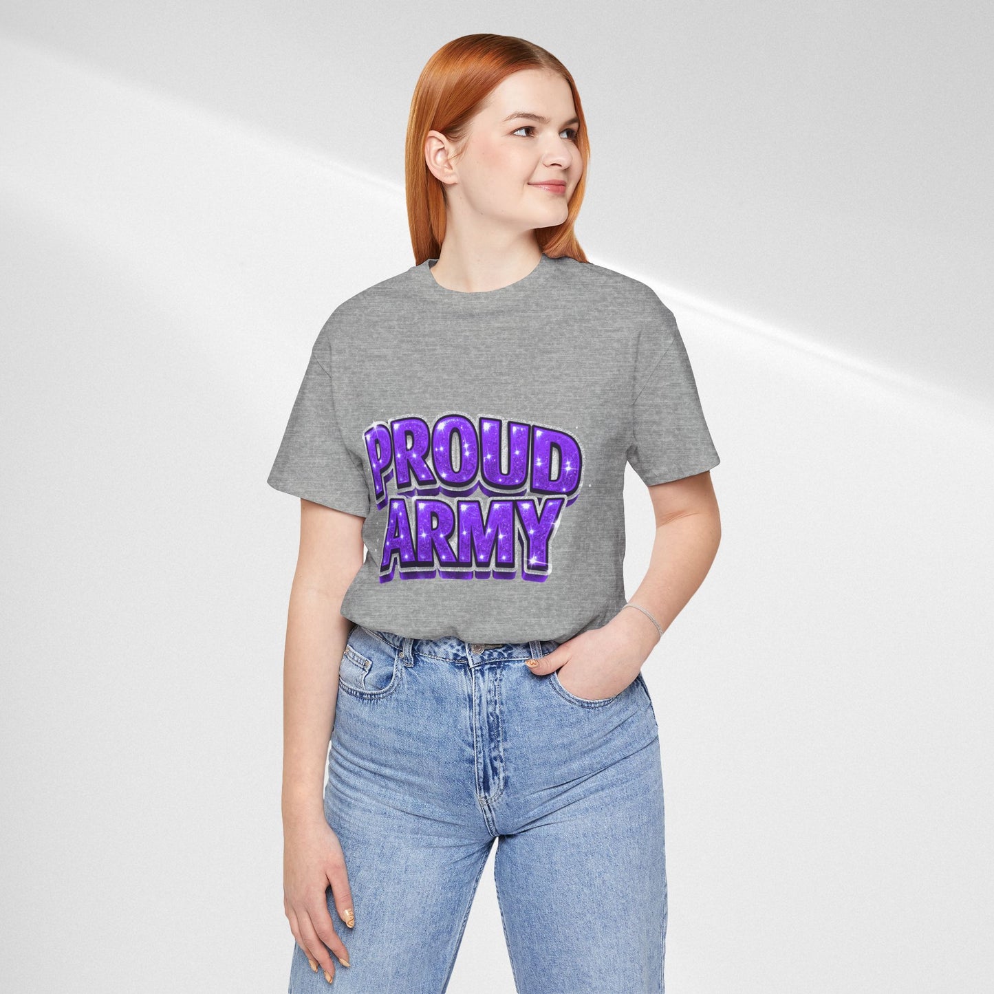 Proud Army T-Shirt — Bold Purple BTS Support Tee