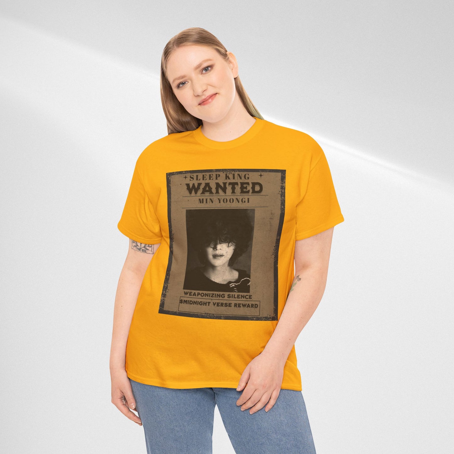 Suga Vintage “Sleeping Wanted” Retro Poster T-Shirt