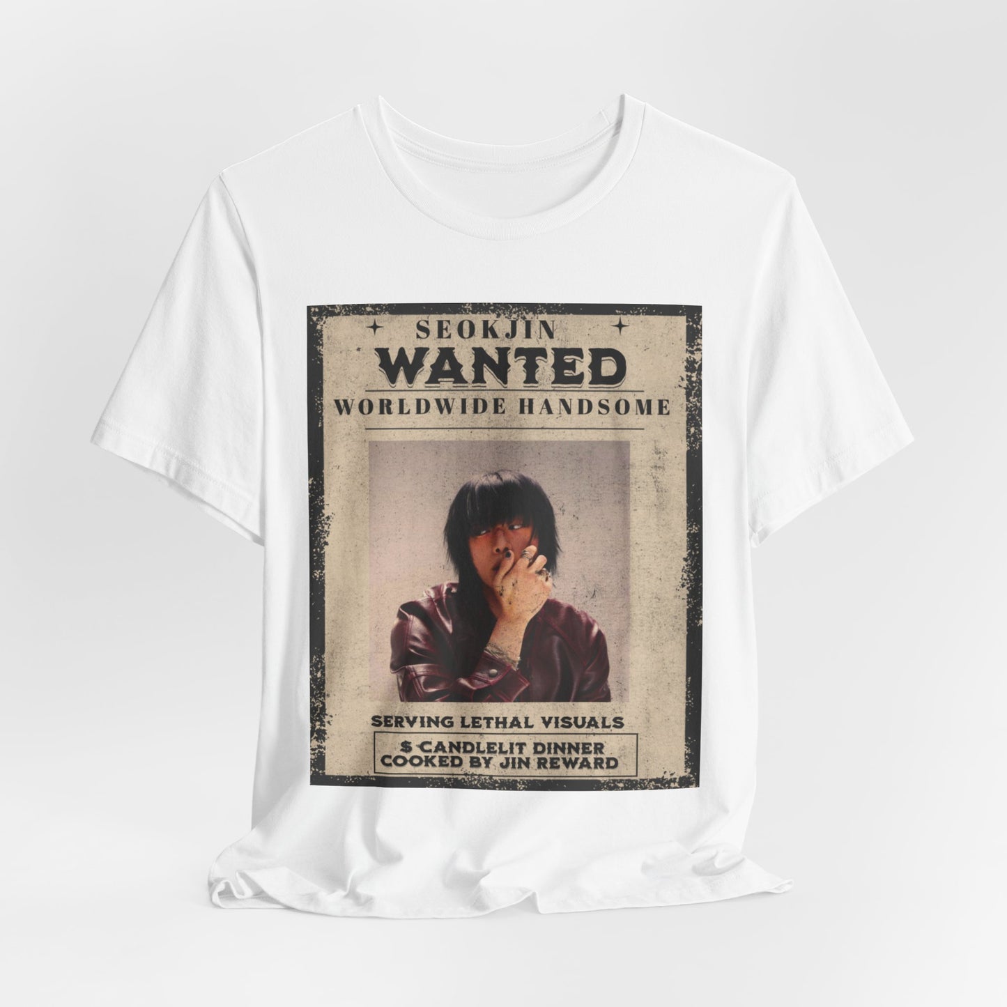 T-Shirt — 'Seokjin Wanted: Worldwide Handsome' Vintage Poster Tee