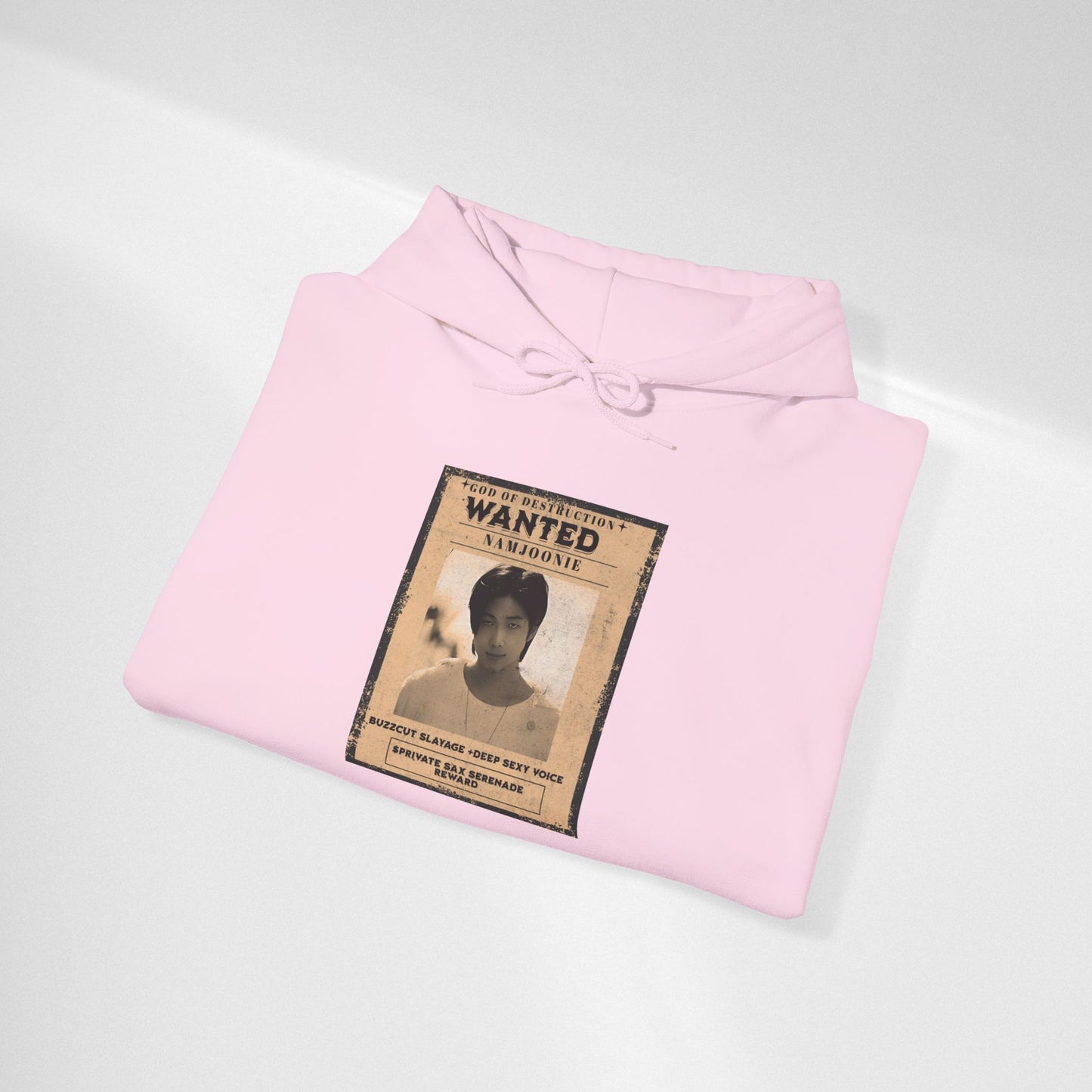 Hoodie - Vintage Namjoon 'WANTED' Poster Graphic Pullover